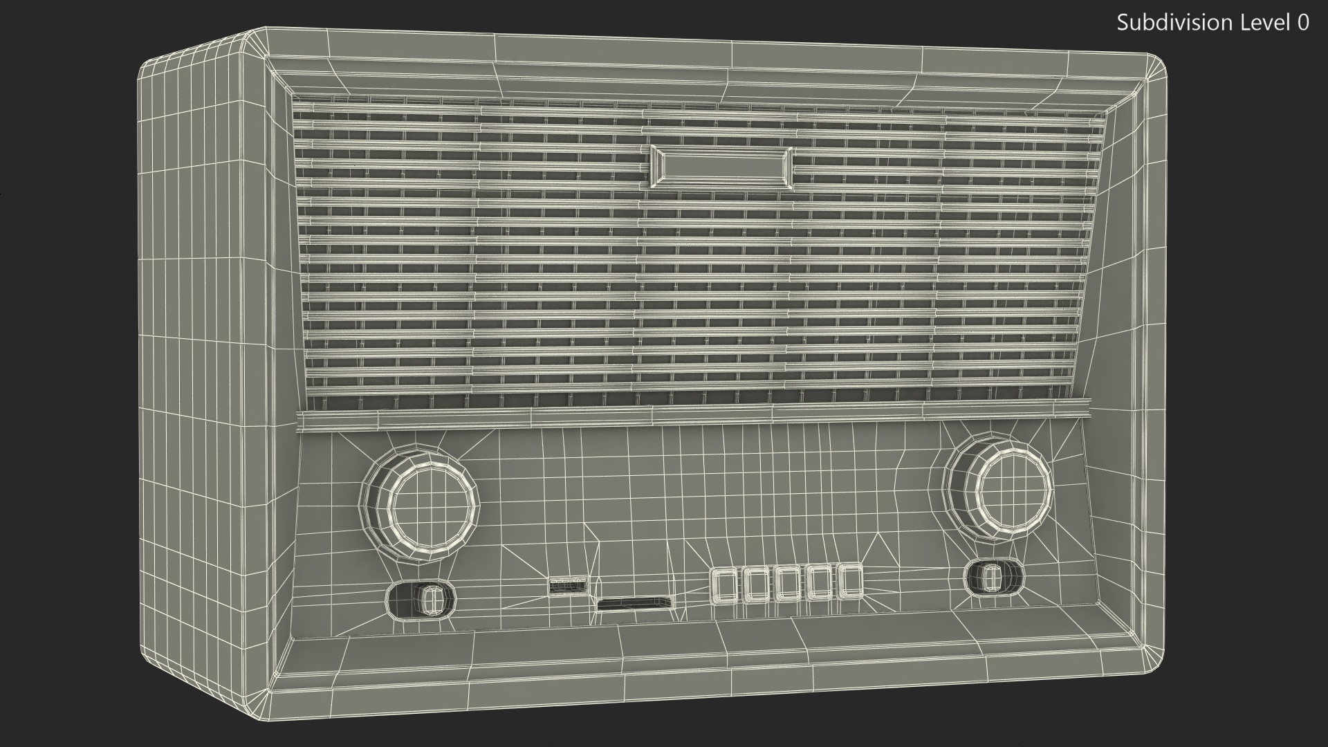 3D Vintage Radio model