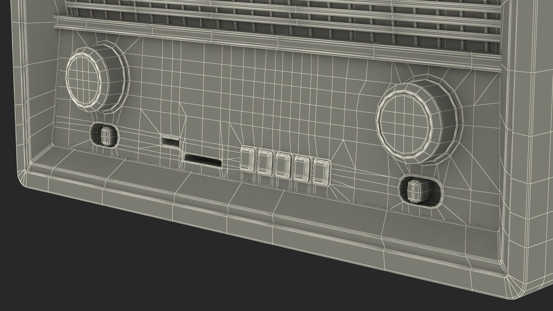 3D Vintage Radio model