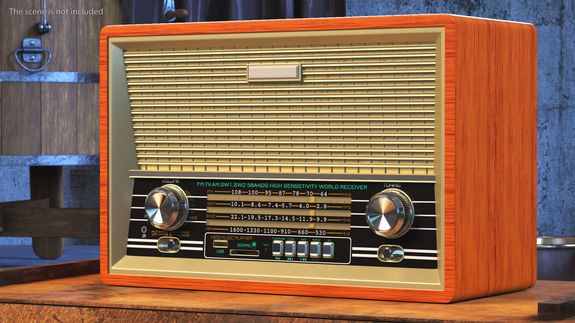 3D Vintage Radio model