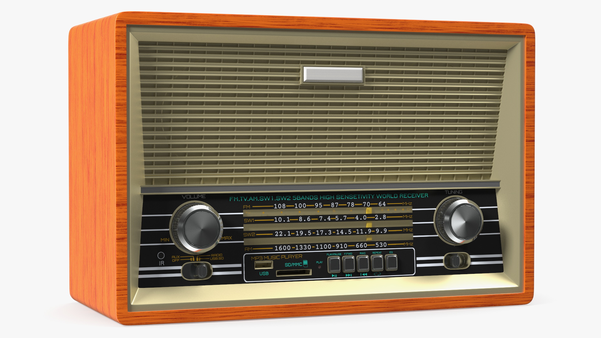 3D Vintage Radio model