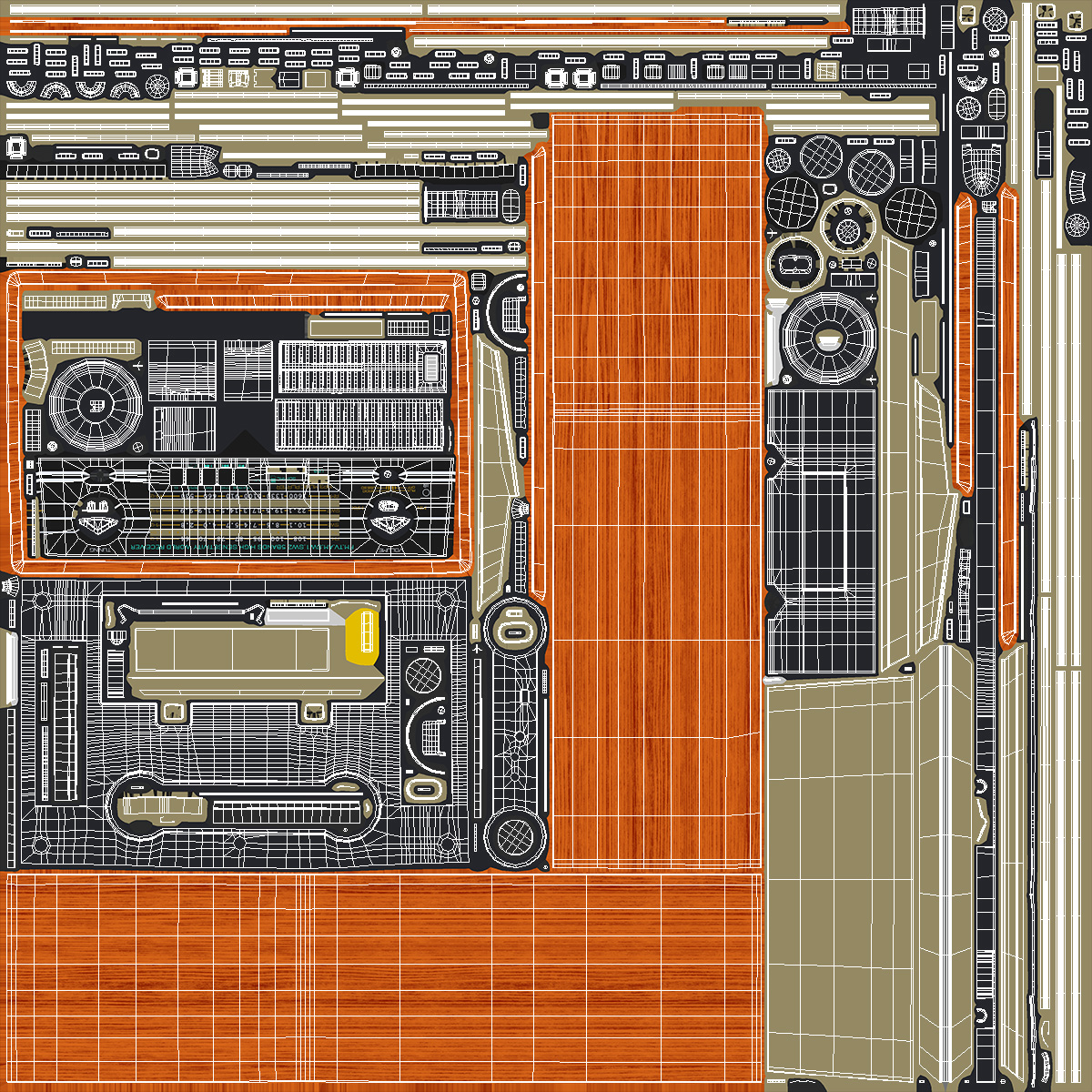 3D Vintage Radio model