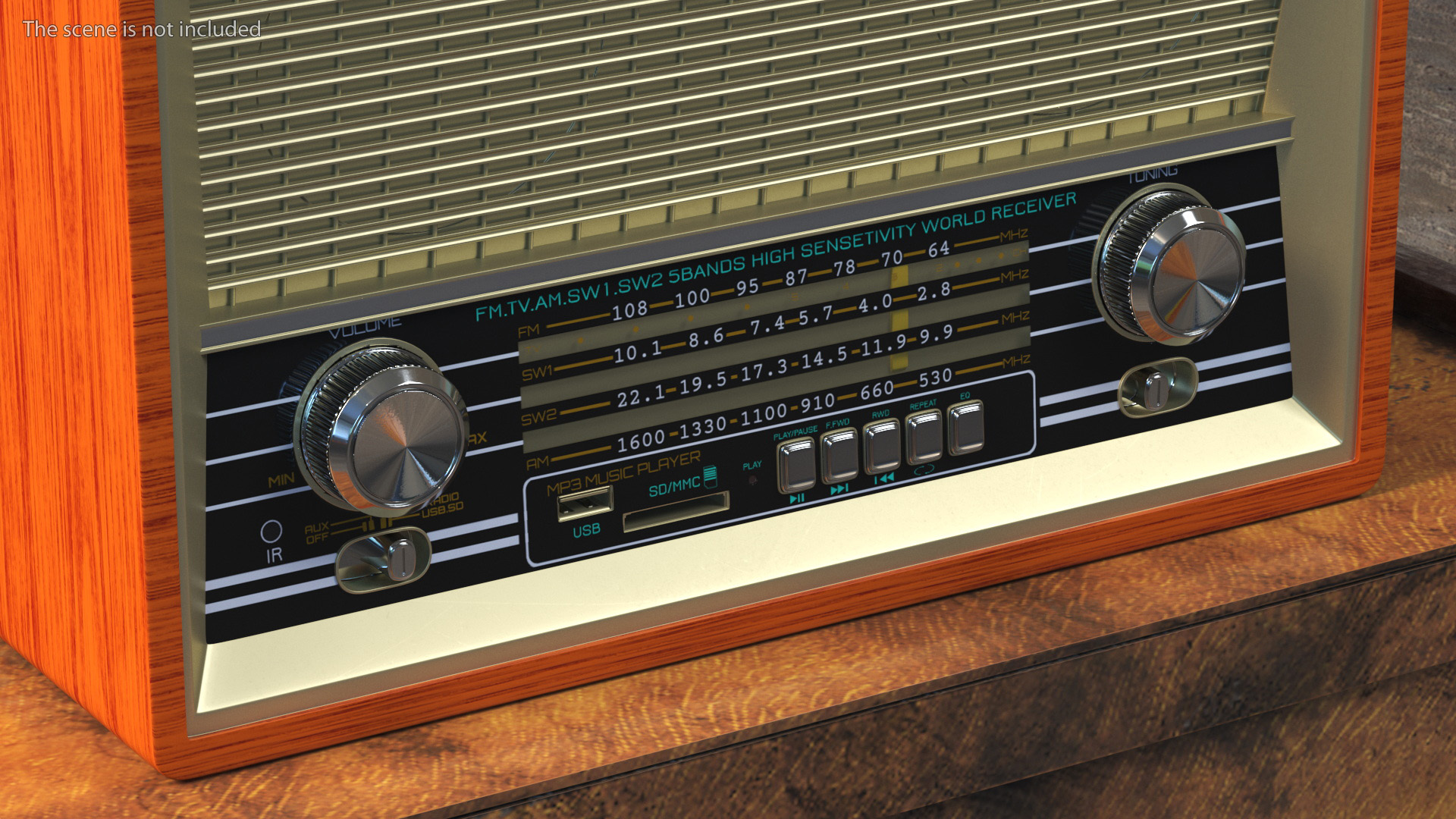 3D Vintage Radio model