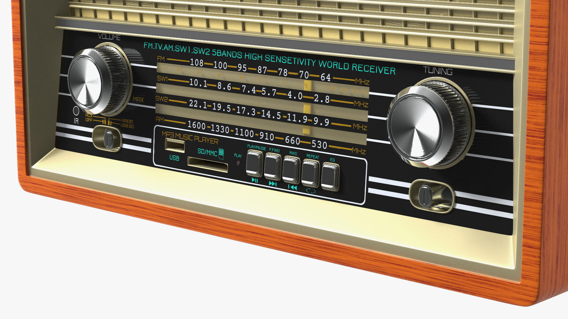 3D Vintage Radio model