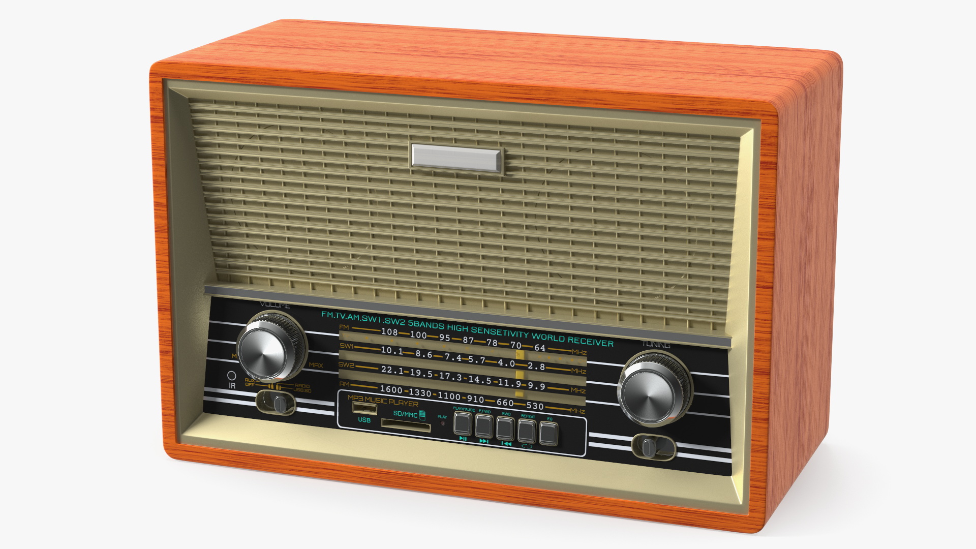 3D Vintage Radio model