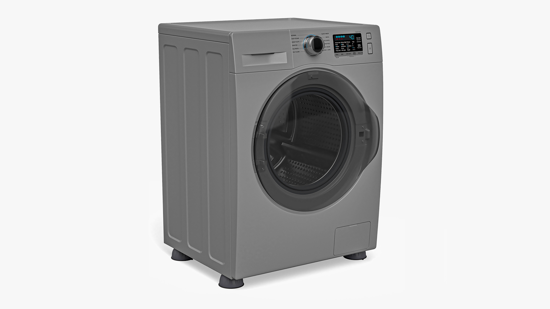 3D model Washing Machine with Foot Pads