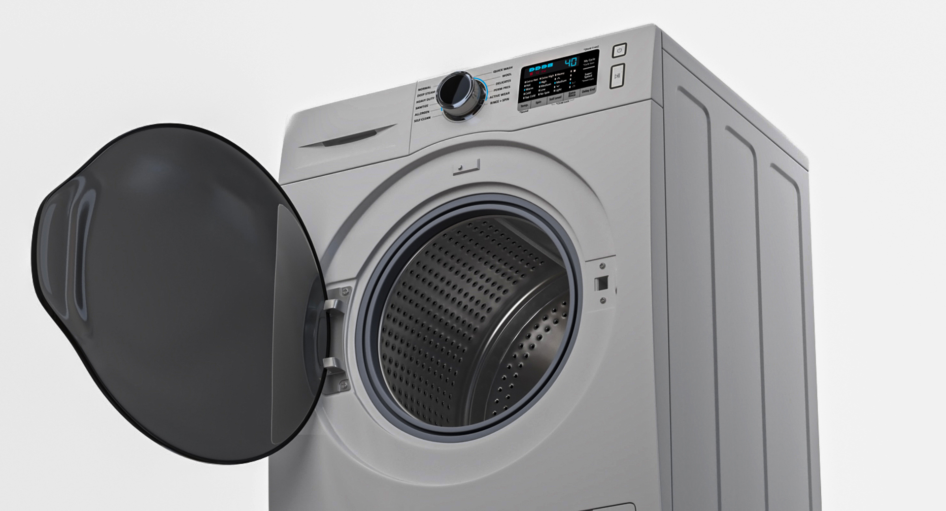 3D model Washing Machine with Foot Pads