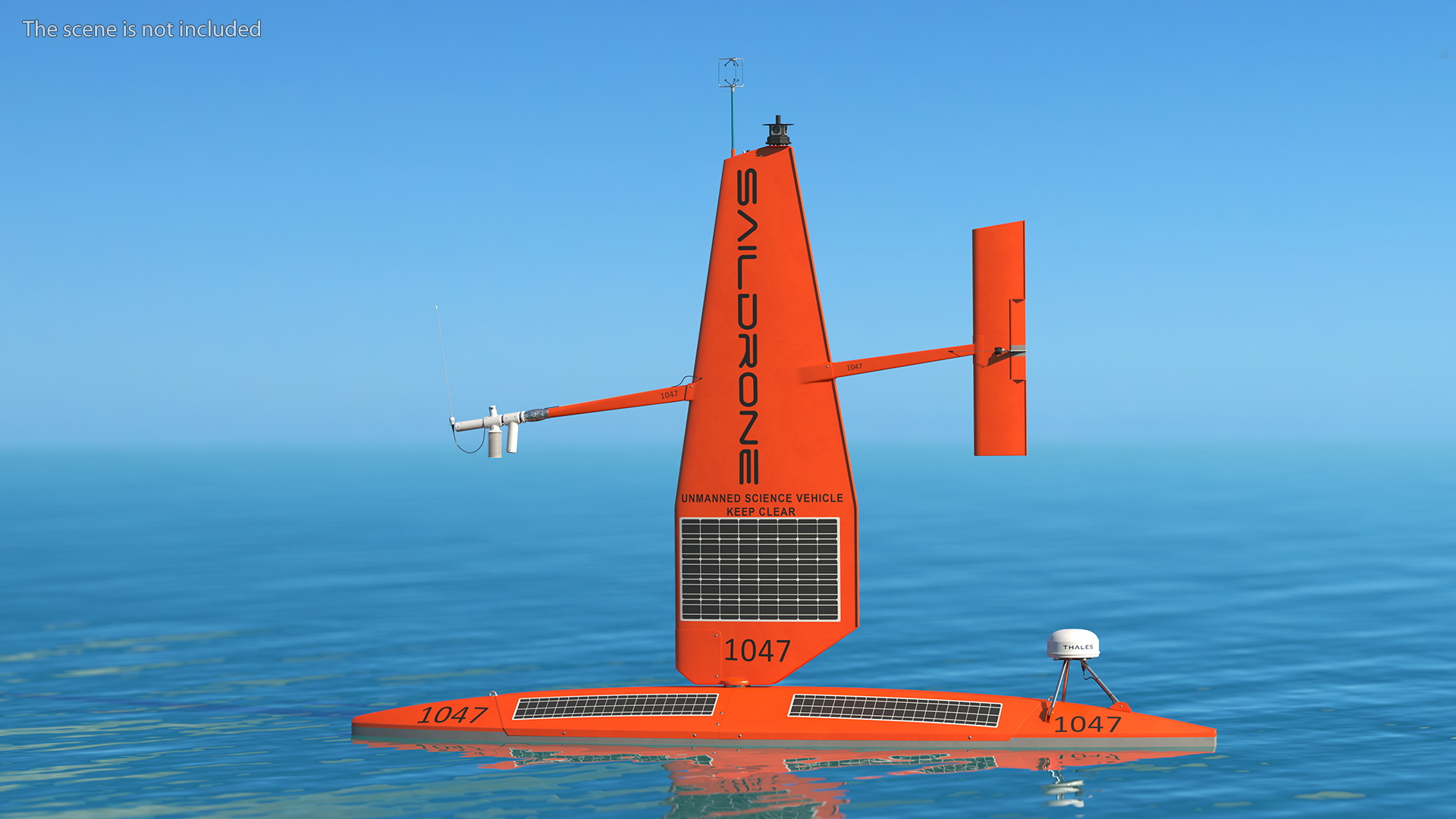 3D Saildrone Uncrewed Surface Vehicle Rigged