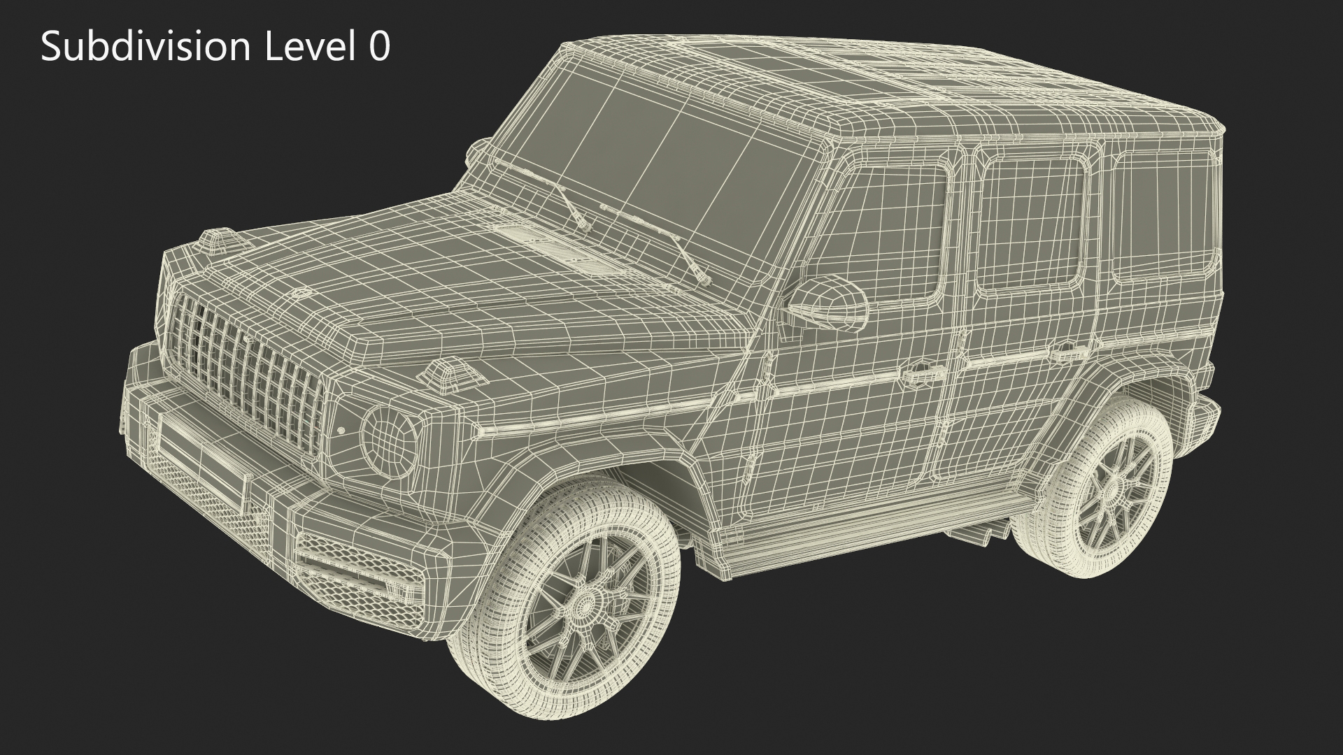 Modern Luxury SUV Black Matte 3D model