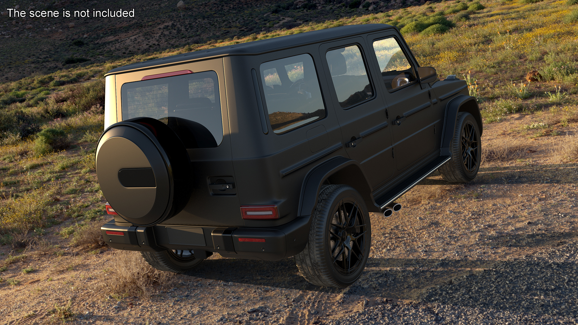 Modern Luxury SUV Black Matte 3D model