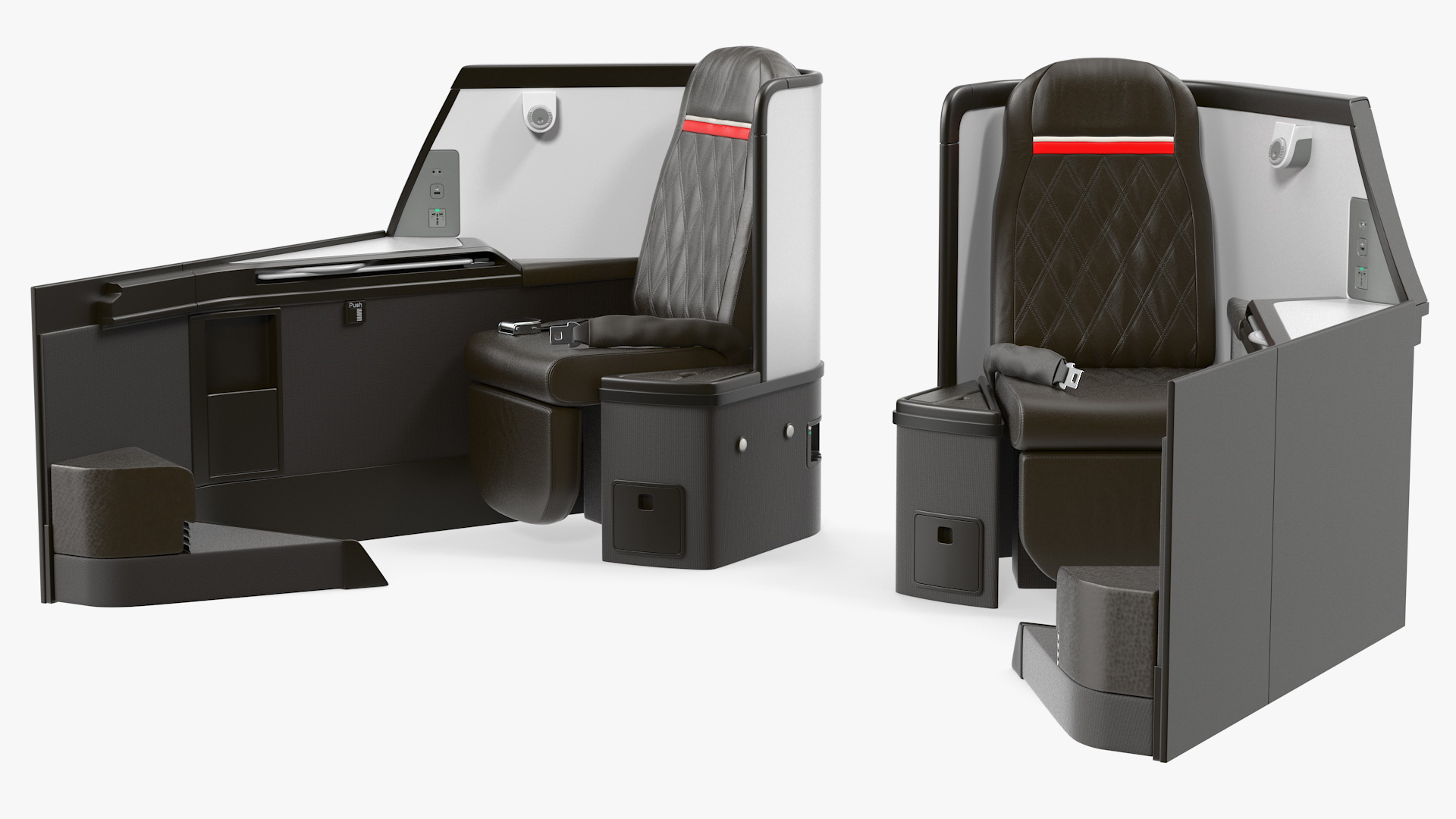 Airplane Business Class Seats Side 3D model