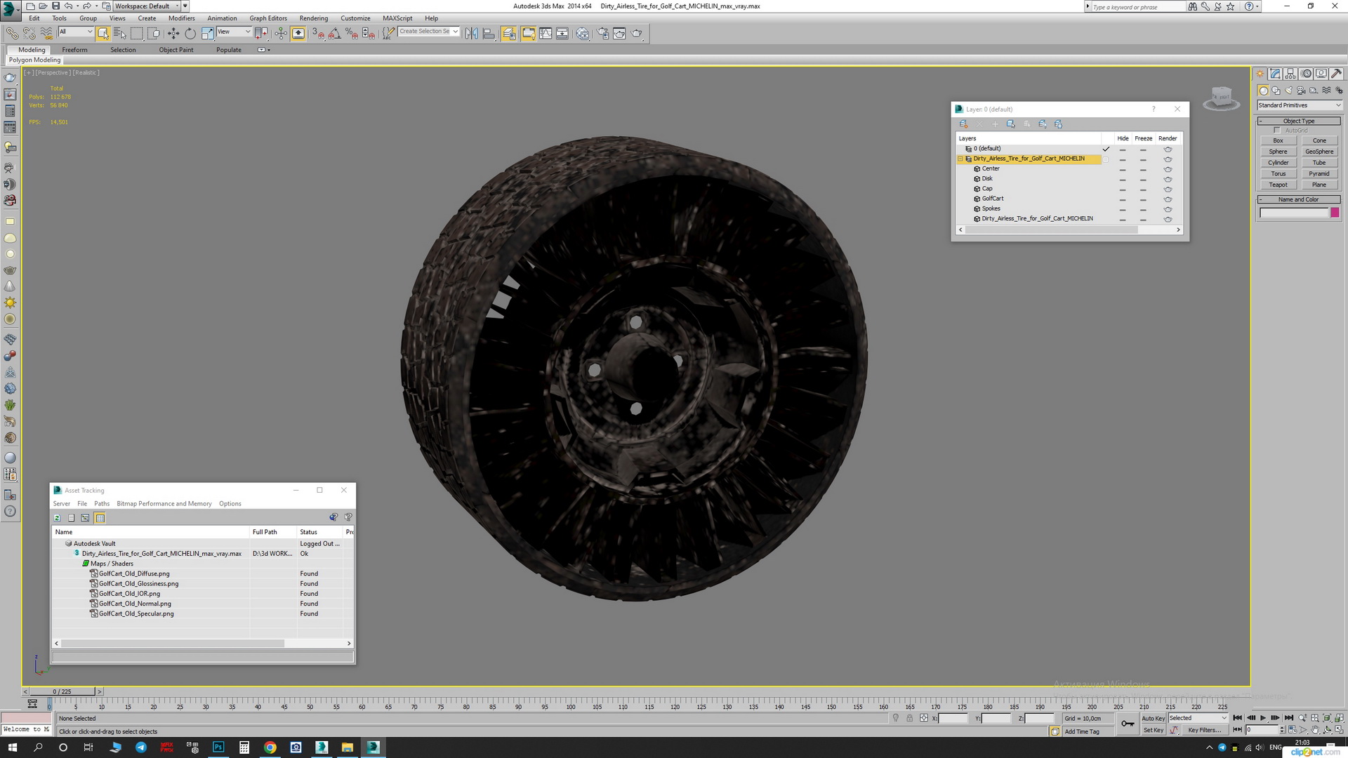 3D Dirty Airless Tire for Golf Cart MICHELIN