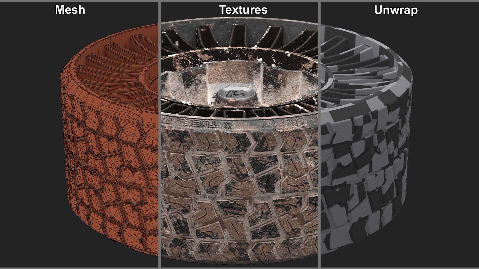 3D Dirty Airless Tire for Golf Cart MICHELIN