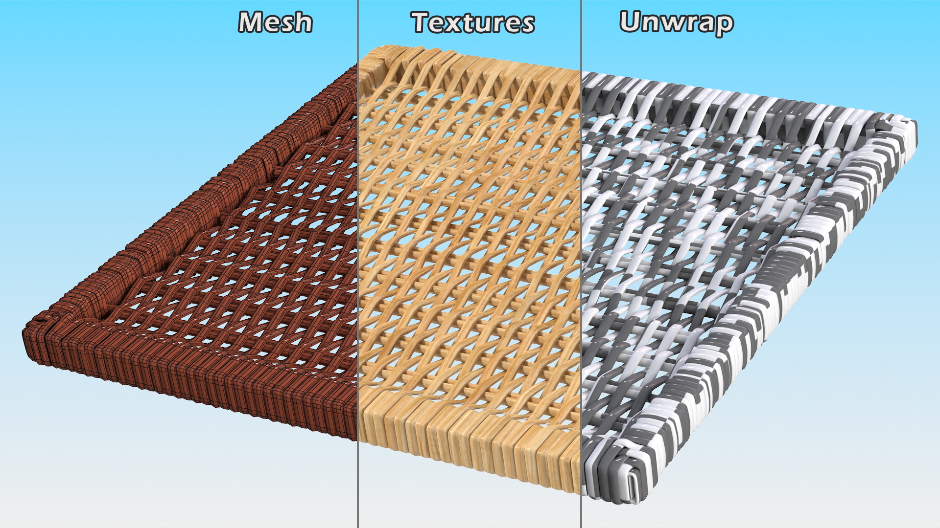 Rattan Panel 3D