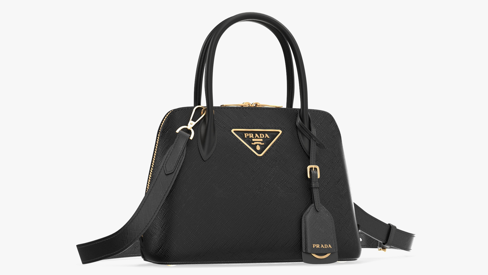 3D Woman Bag Prada Promenade Black