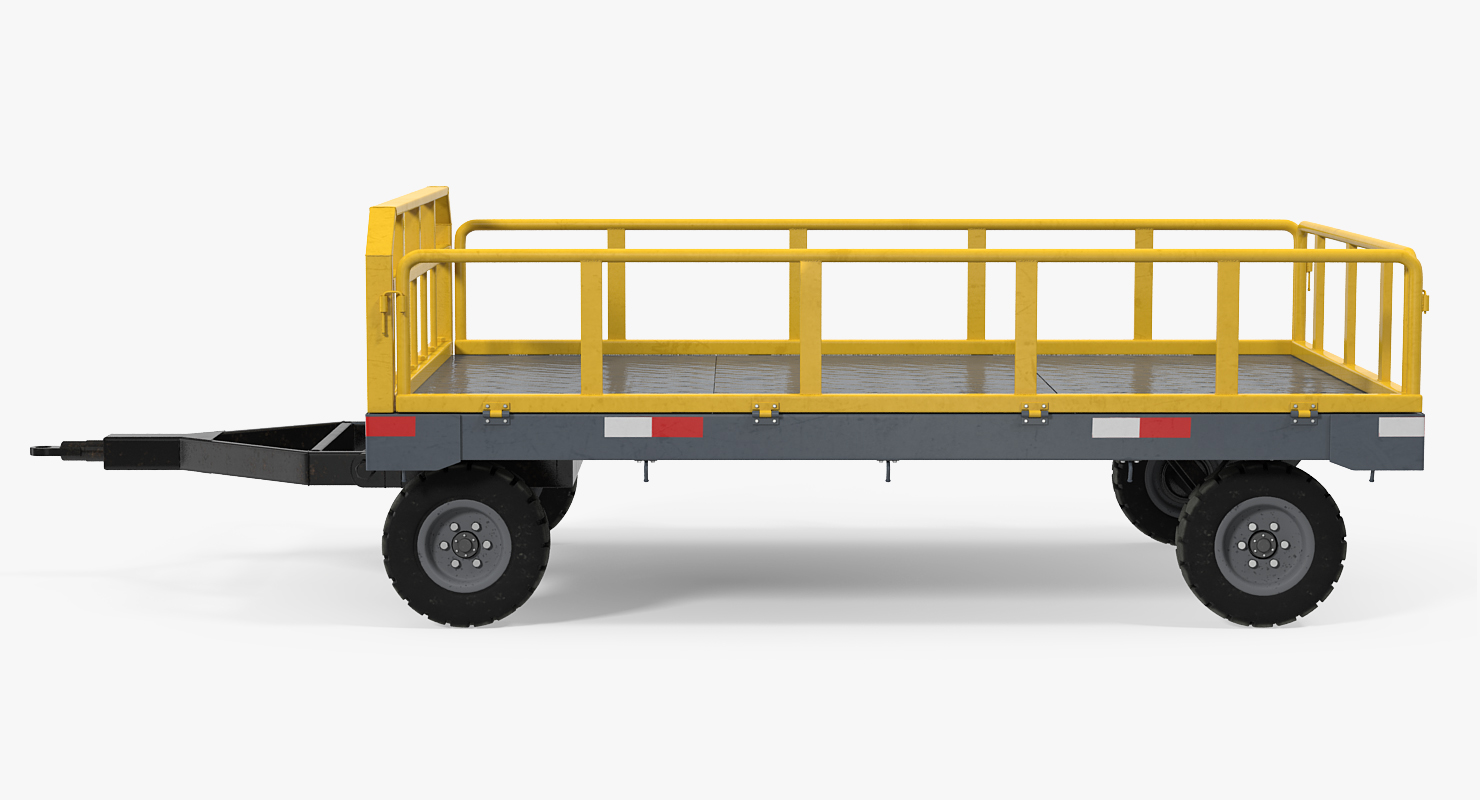 Airport Luggage Trolley Baggage Trailer 3D model