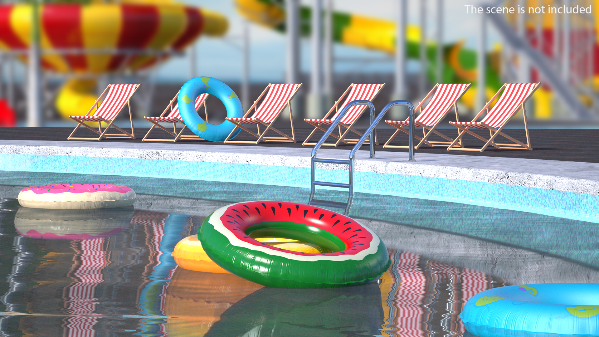 3D Inflatable Pool Ring Watermelon