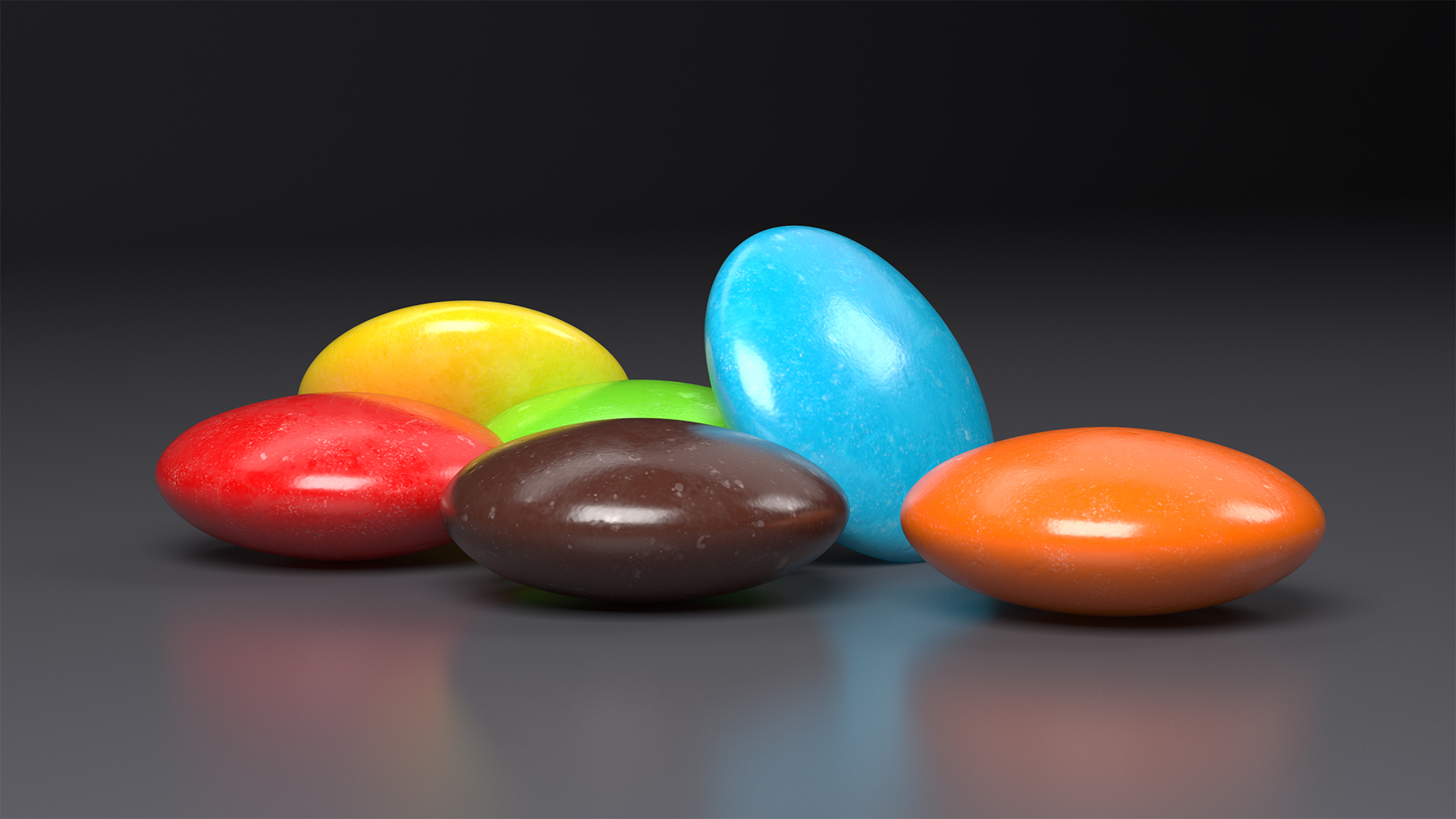 3D model Multicolored Chocolate Candies