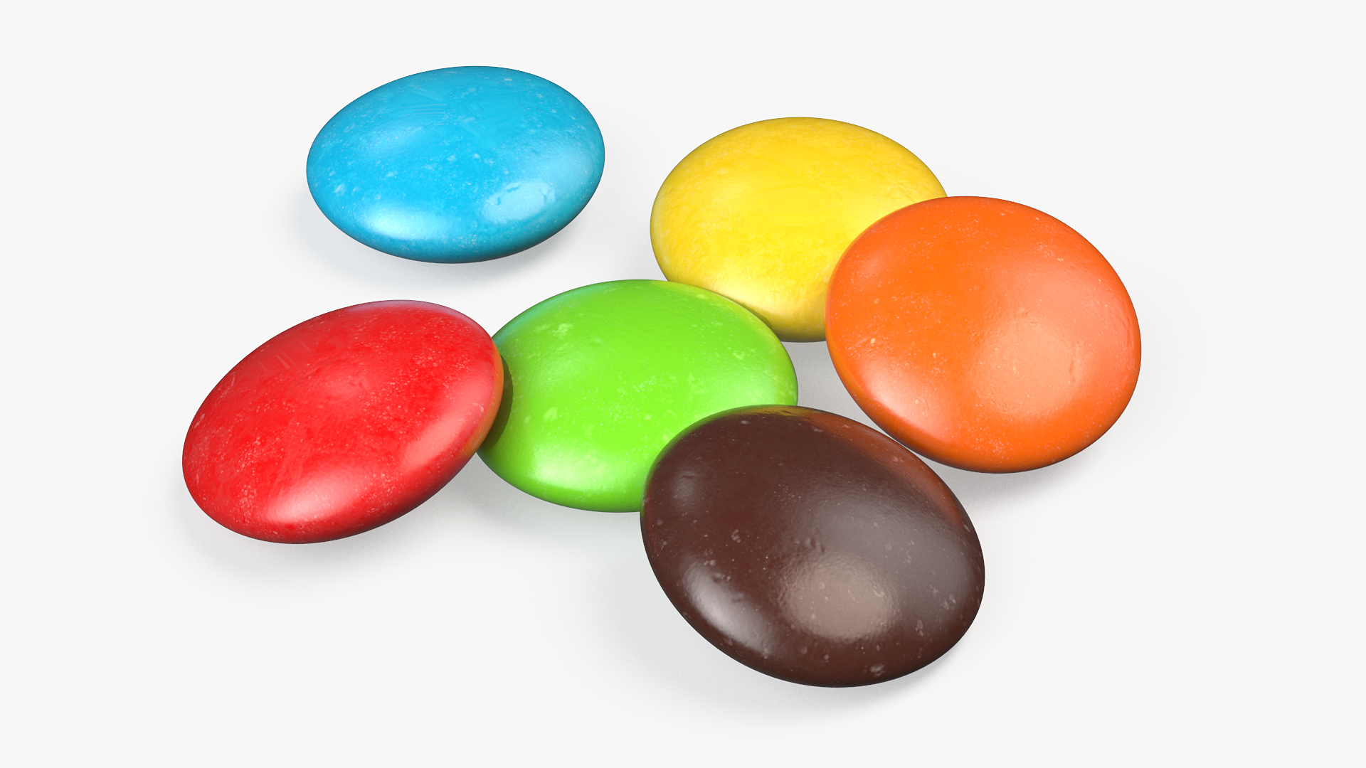 3D model Multicolored Chocolate Candies