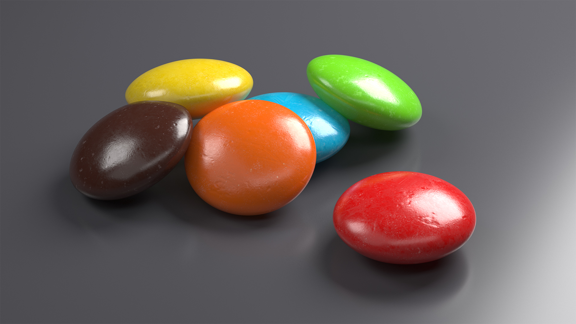 3D model Multicolored Chocolate Candies