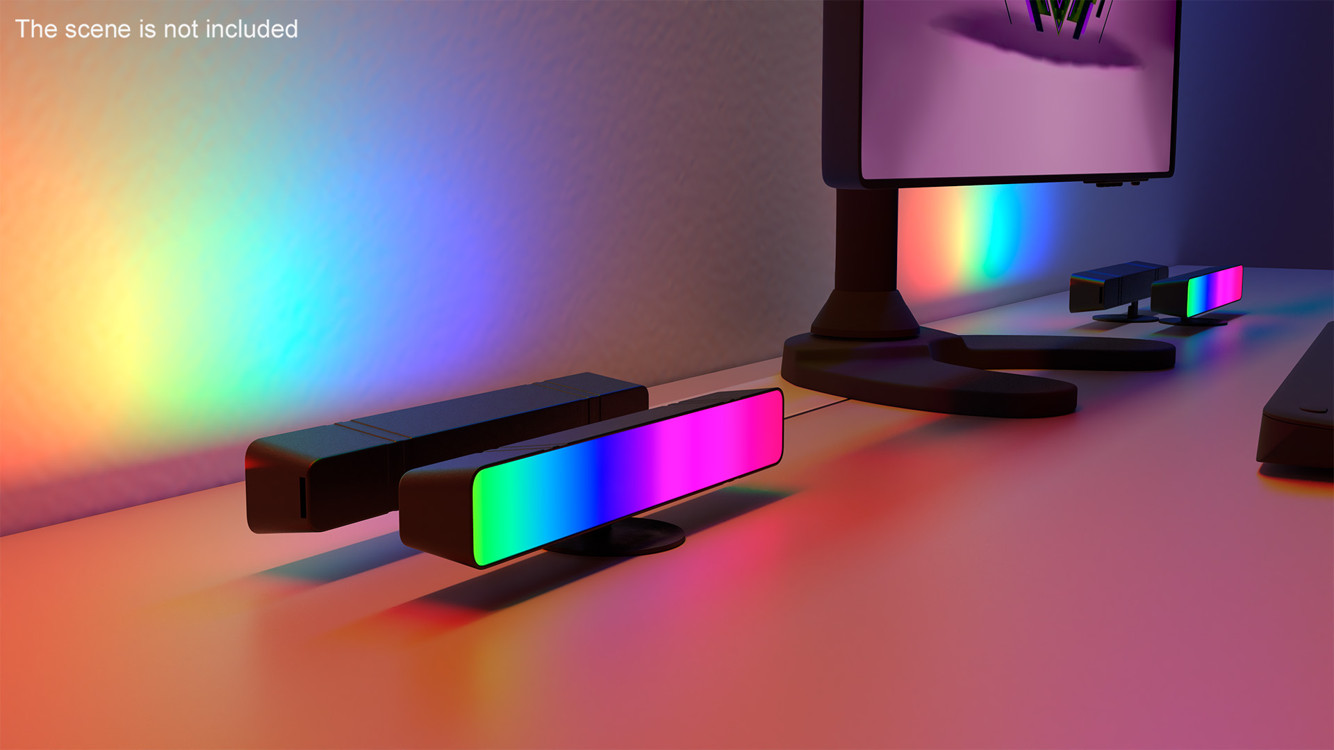 Horizontal Dynamic RGB Light Bar 3D