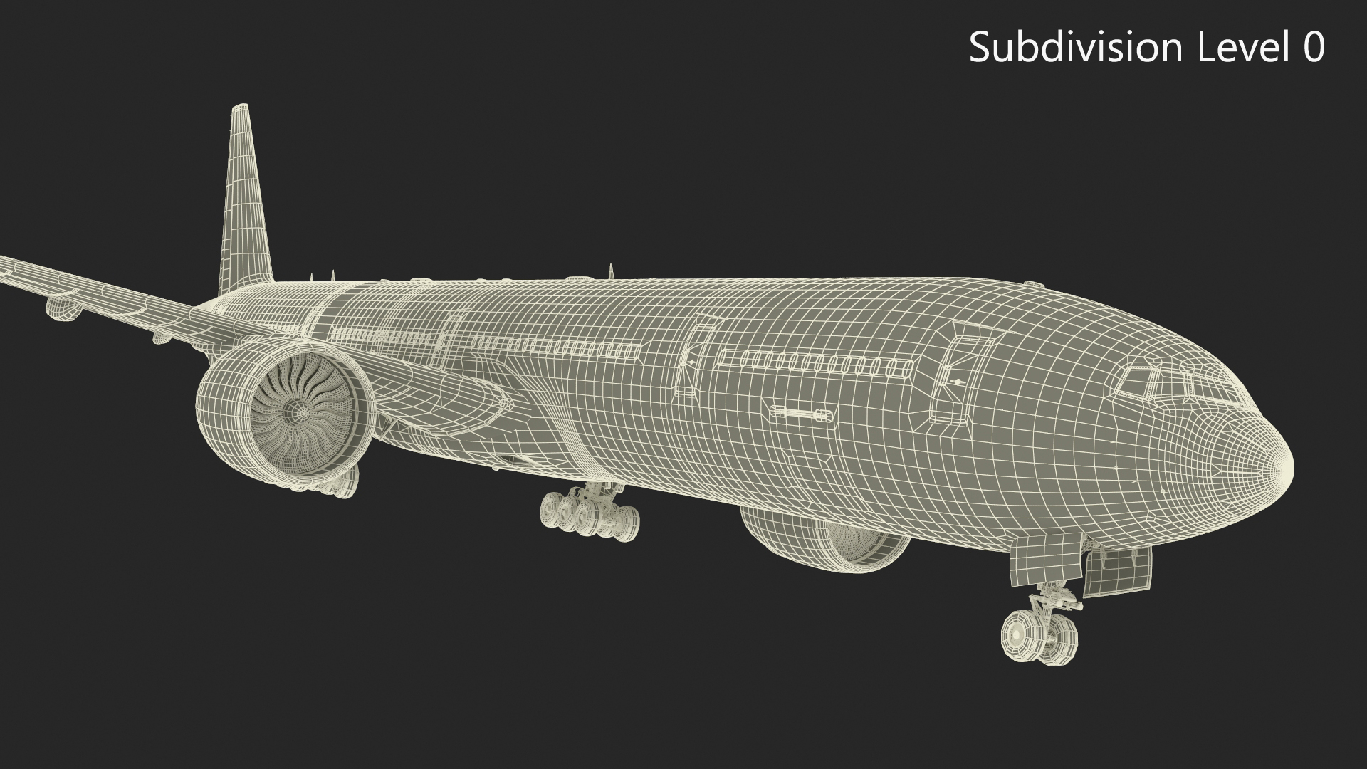 3D Boeing 777 Singapore Airlines Rigged