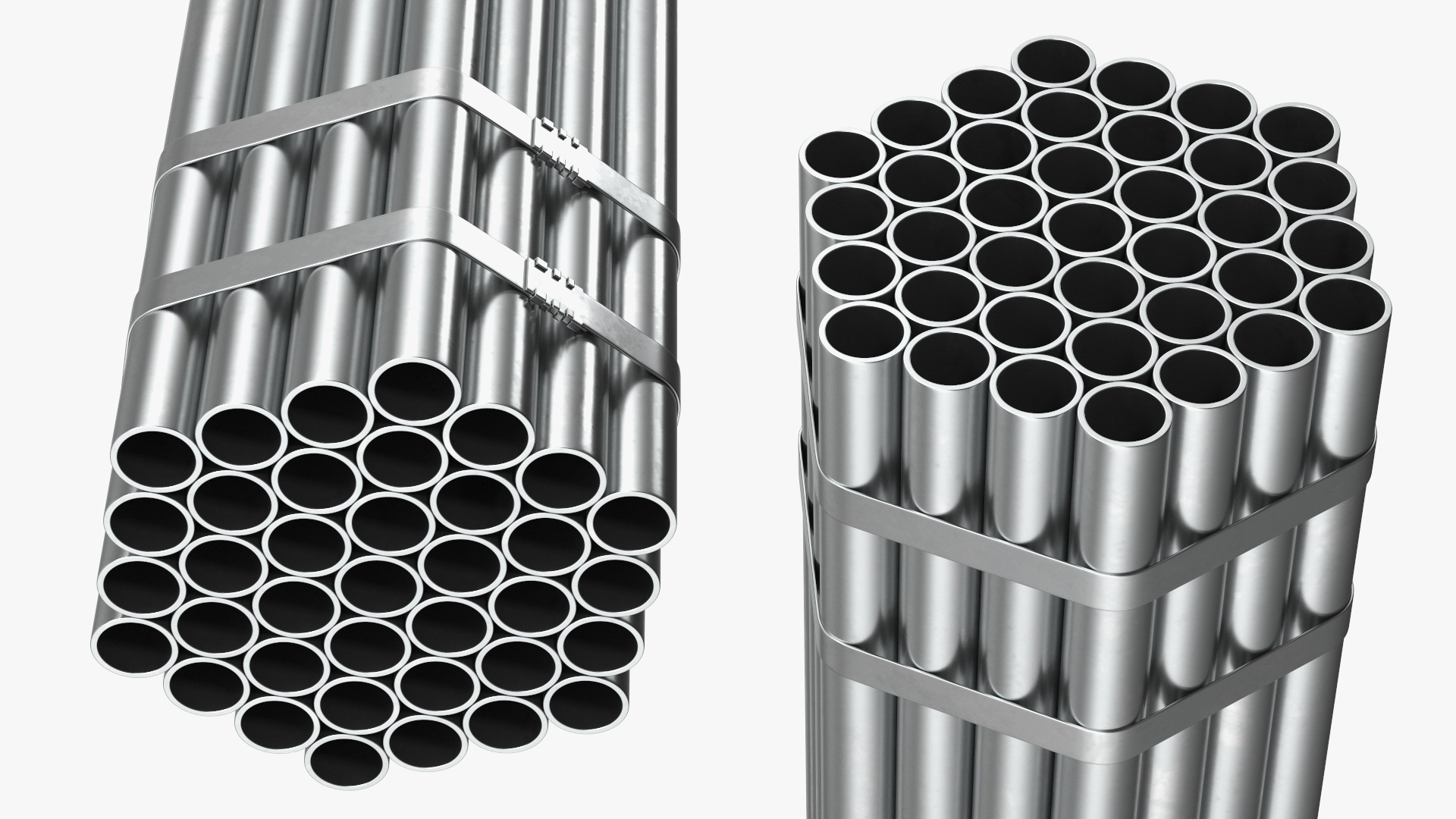 Steel Pipes Bundle 6 Meters 3D