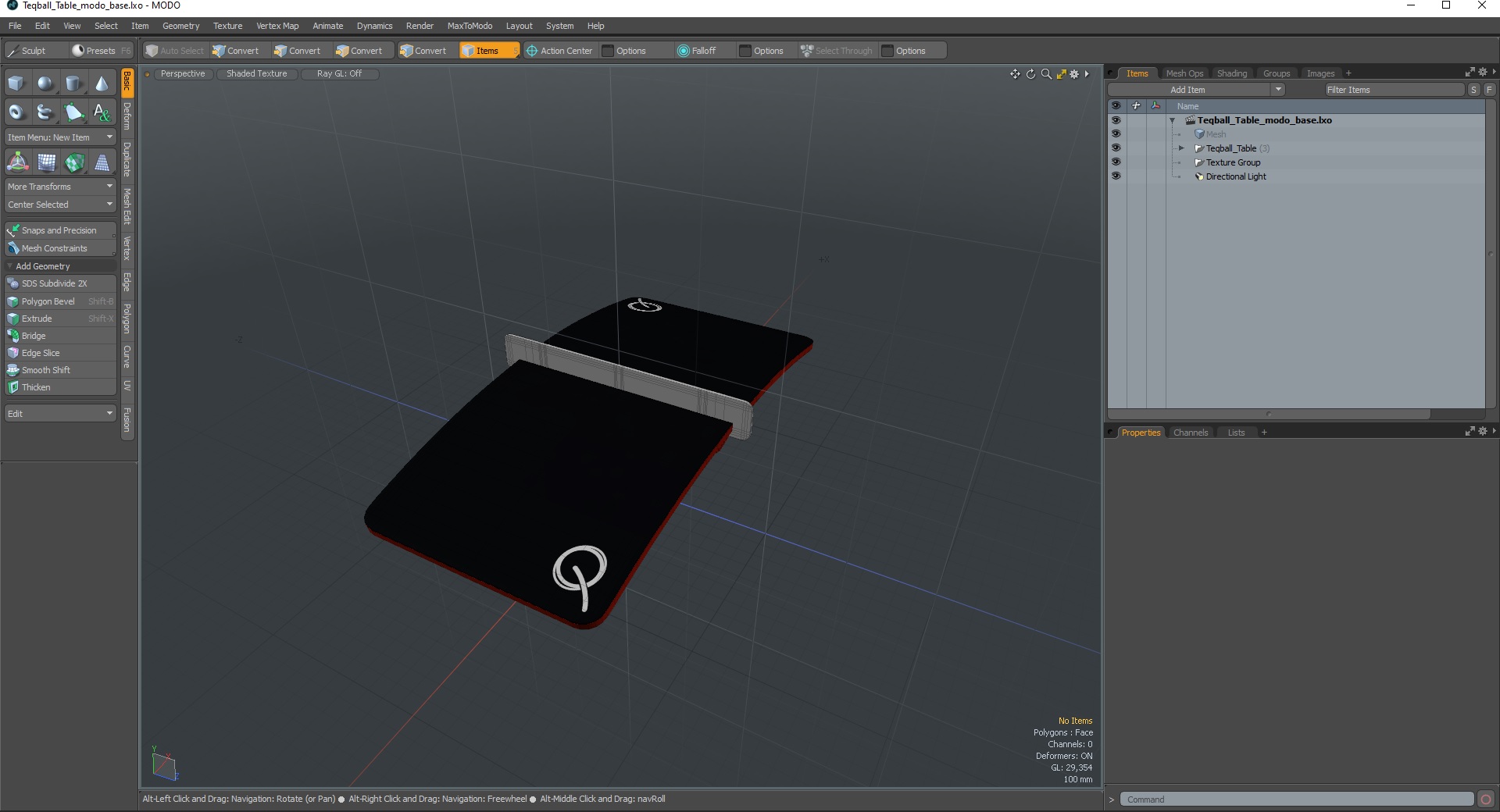 3D Teqball Table model