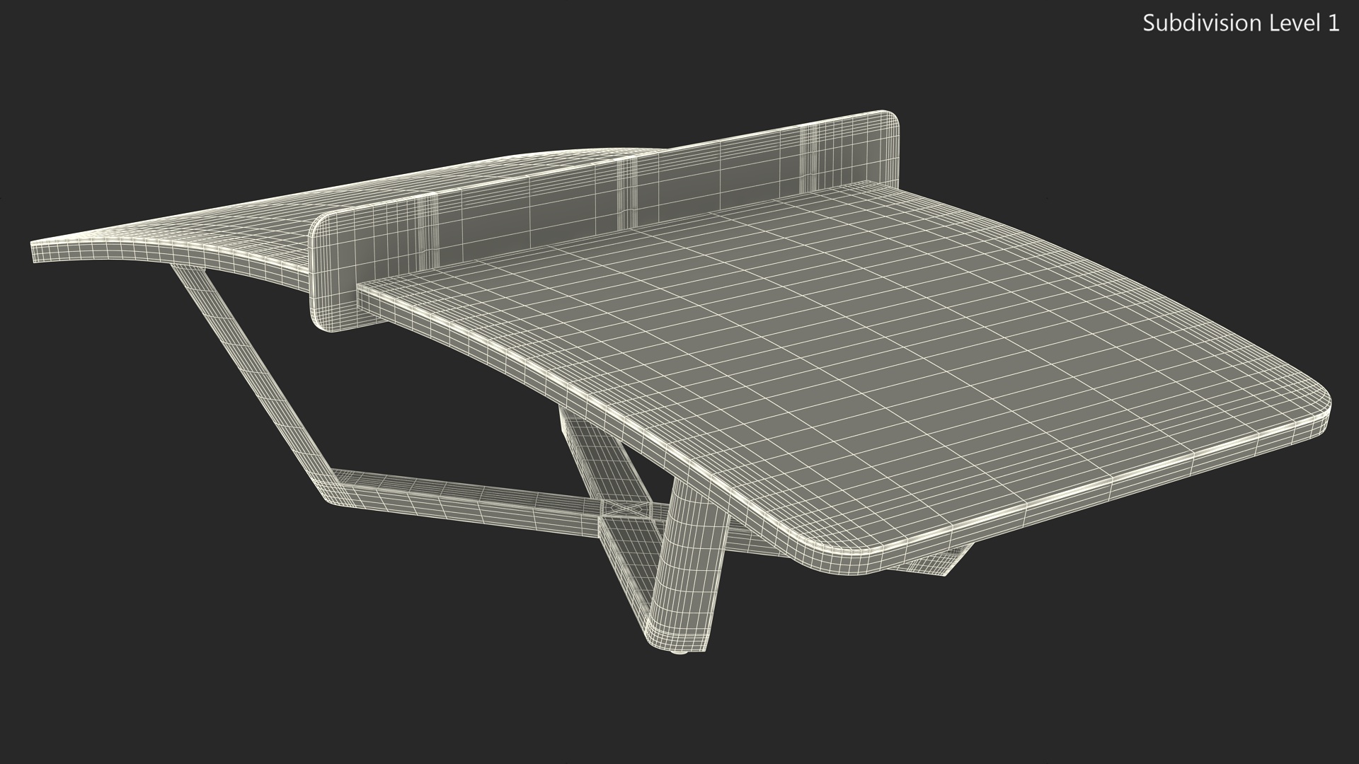 3D Teqball Table model