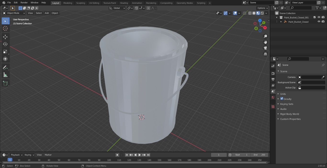 Paint Bucket Closed 3D model