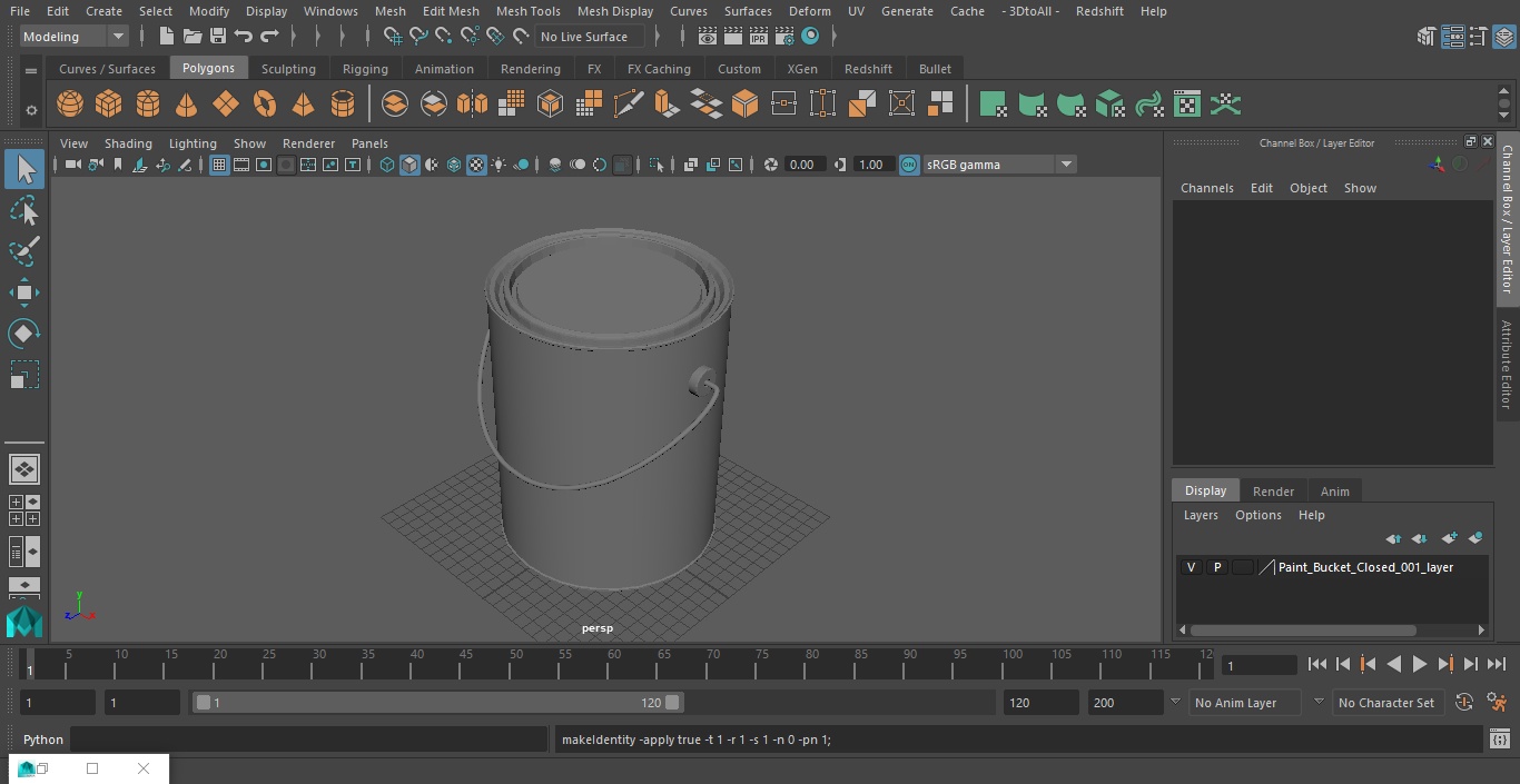 Paint Bucket Closed 3D model