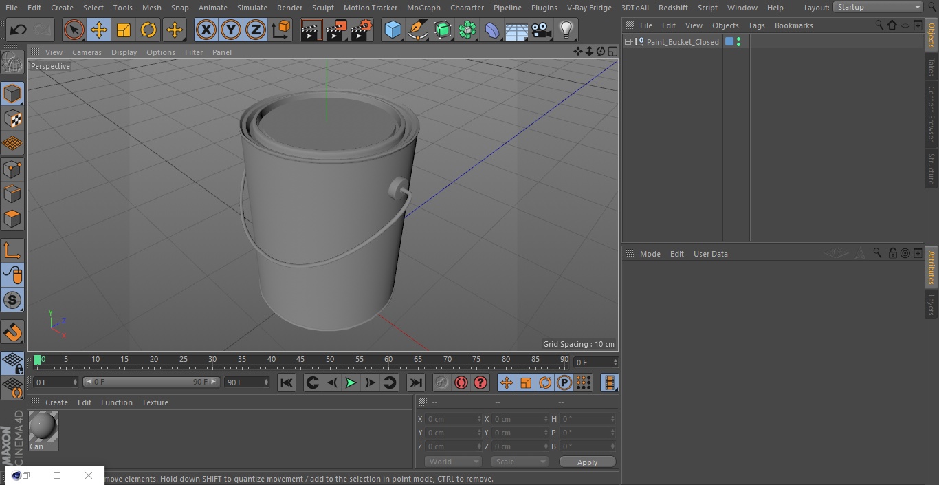 Paint Bucket Closed 3D model