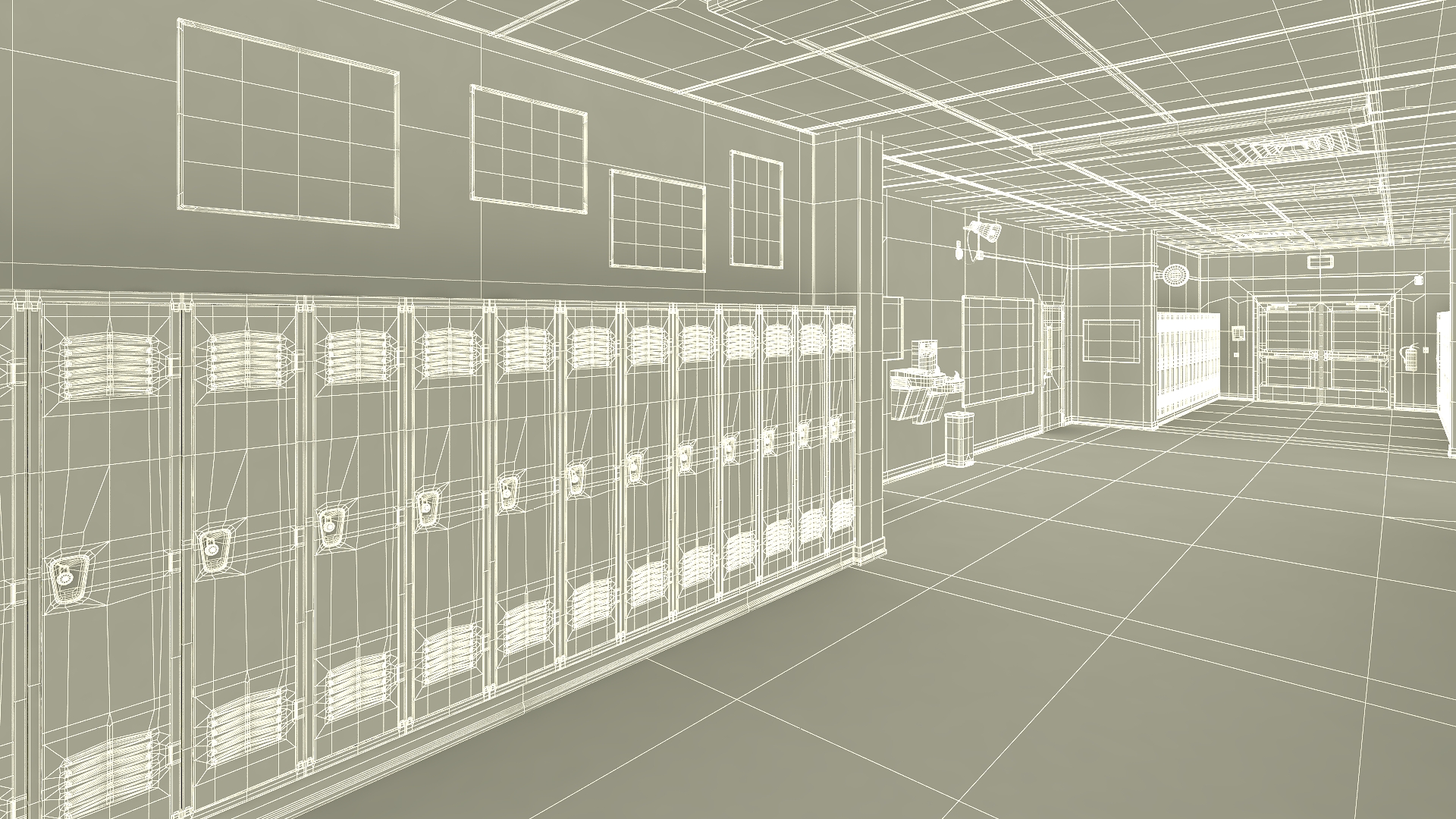 3D Middle School Hallway