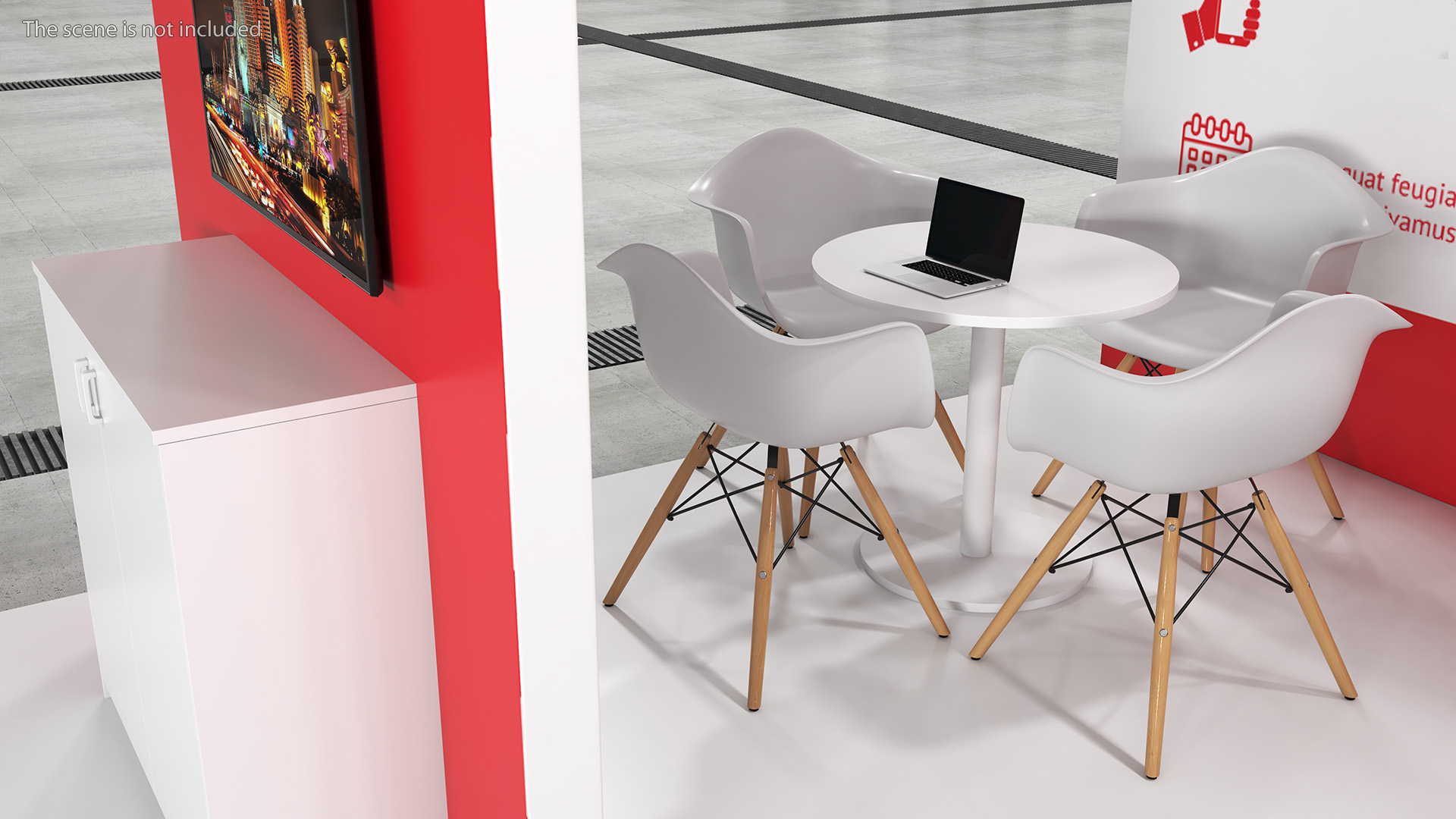 3D model Exhibition Stand Red