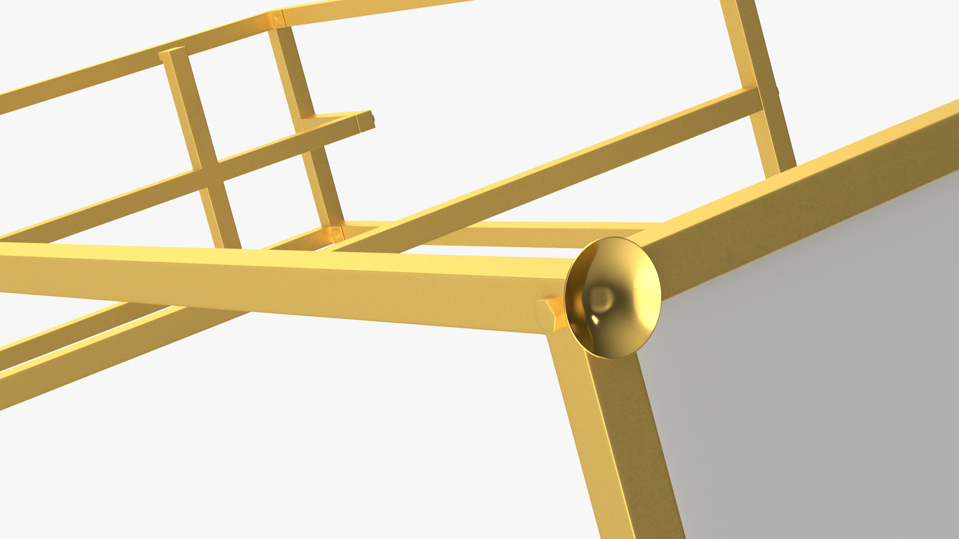 3D Double Coat Rack Gold