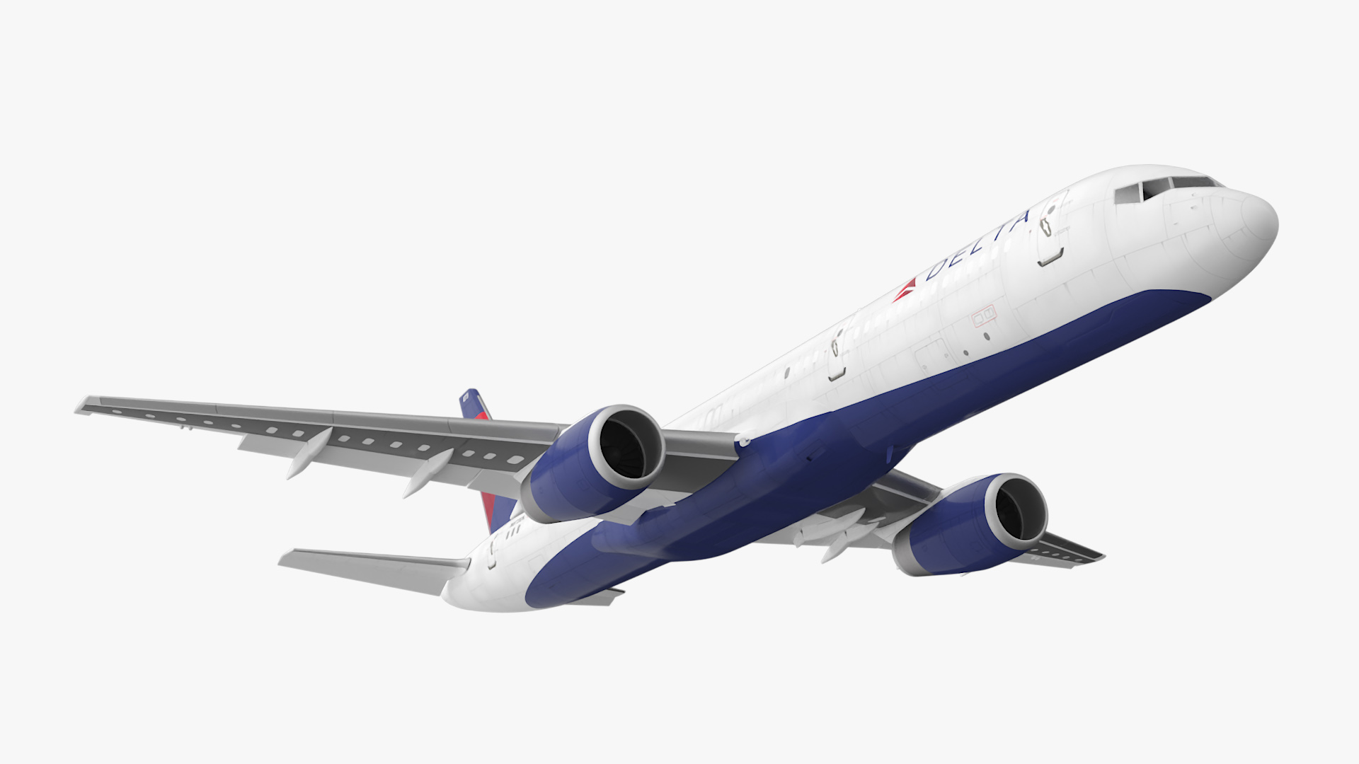 Delta Airlines Boeing 757 Commercial Airliner Rigged 3D