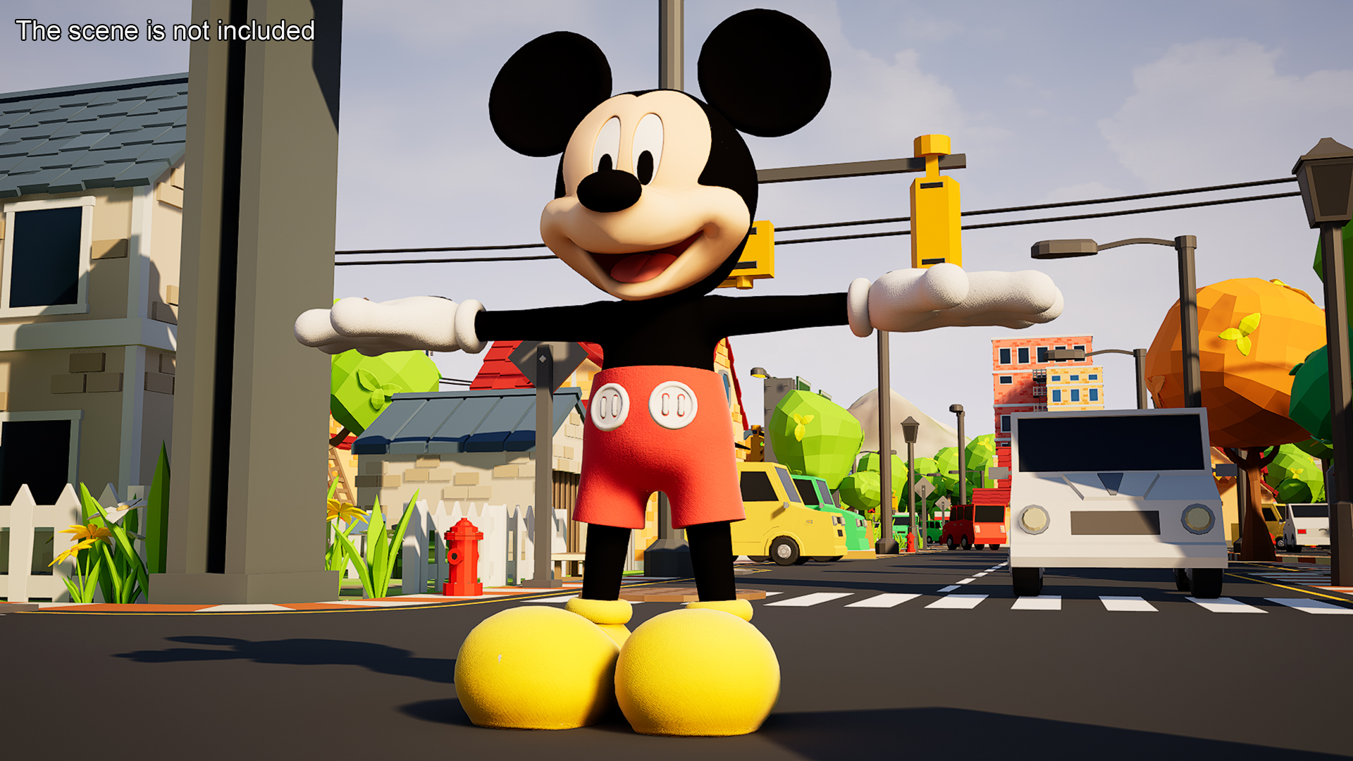 Mickey Mouse T-pose 3D model