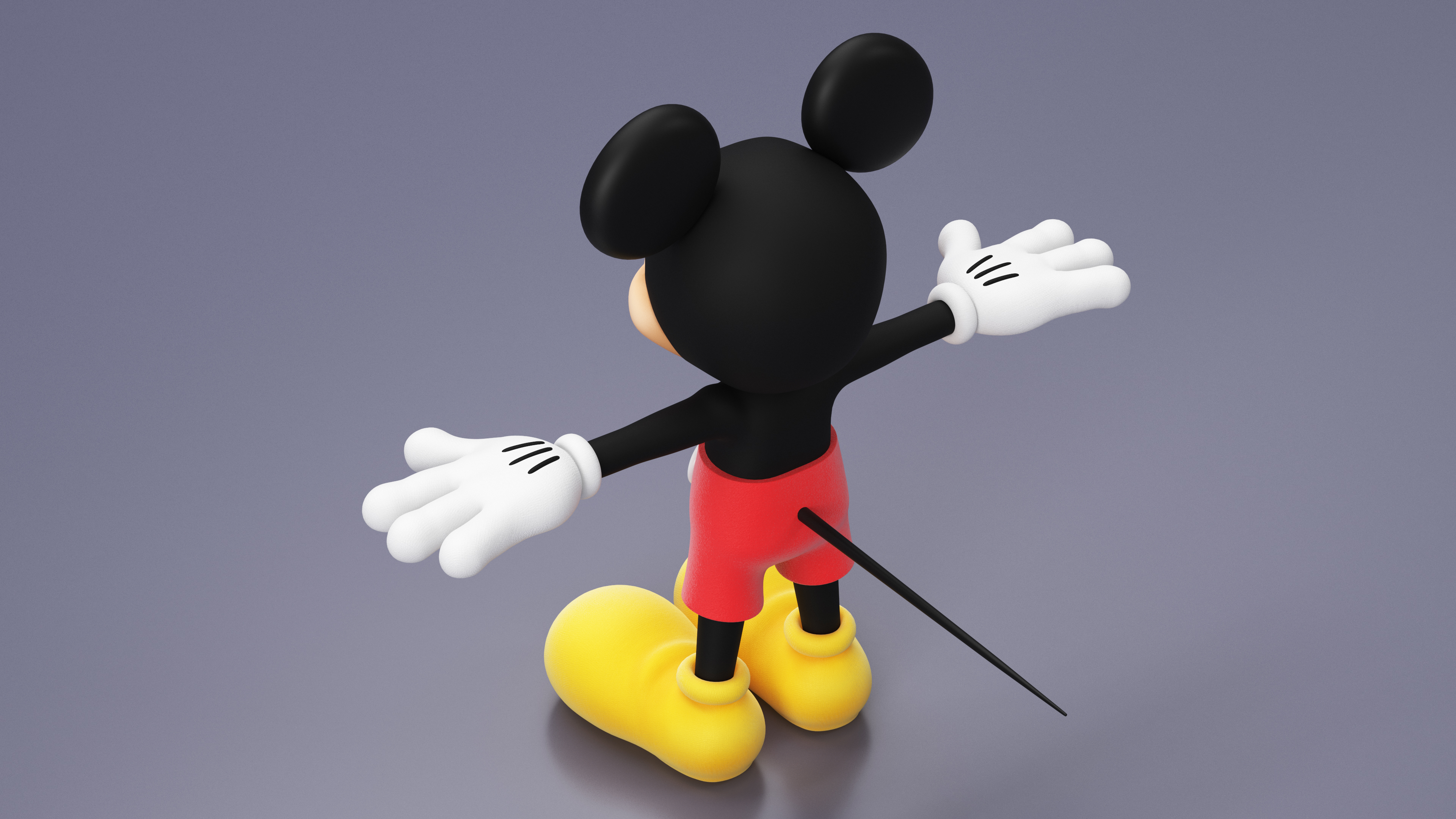 Mickey Mouse T-pose 3D model