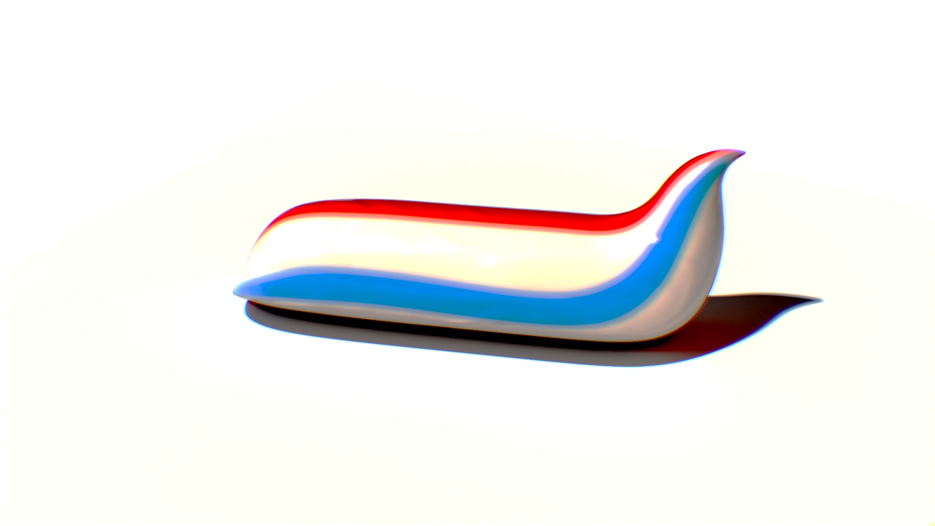 Toothpaste Blob Thee Colors 3D