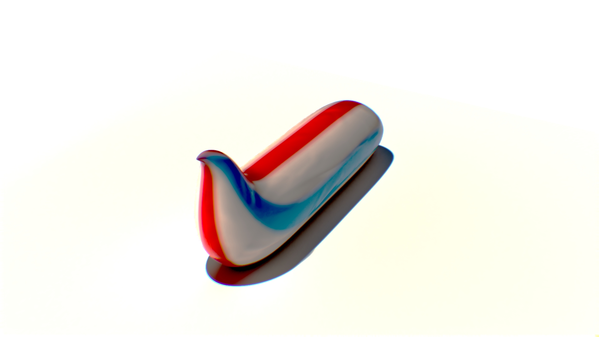 Toothpaste Blob Thee Colors 3D