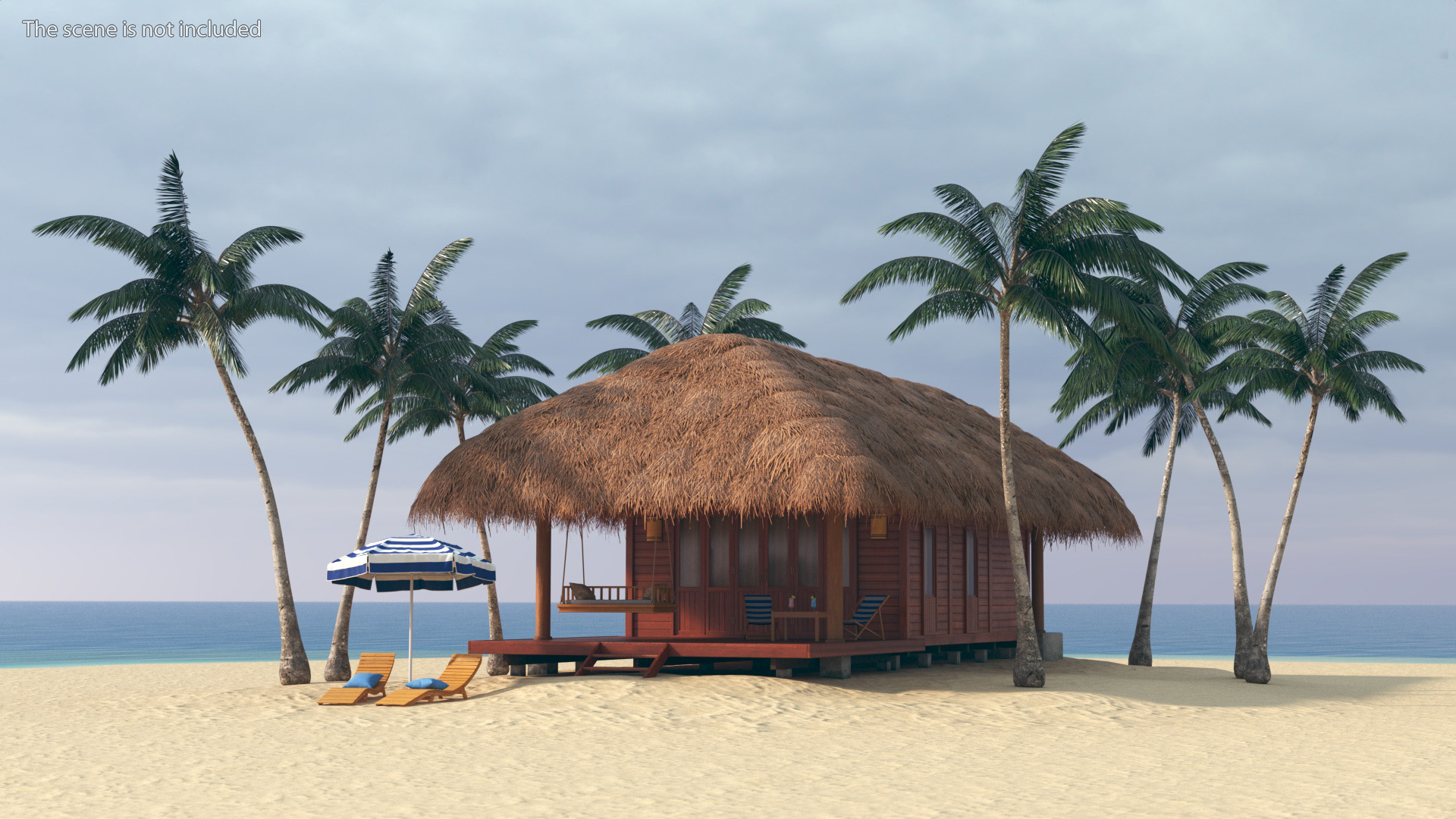 3D model Beach Hut Scene