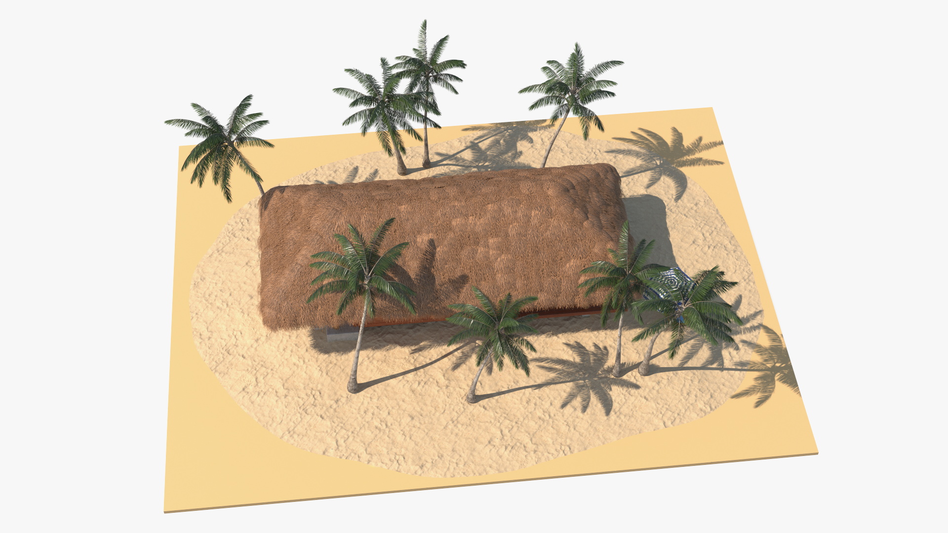 3D model Beach Hut Scene