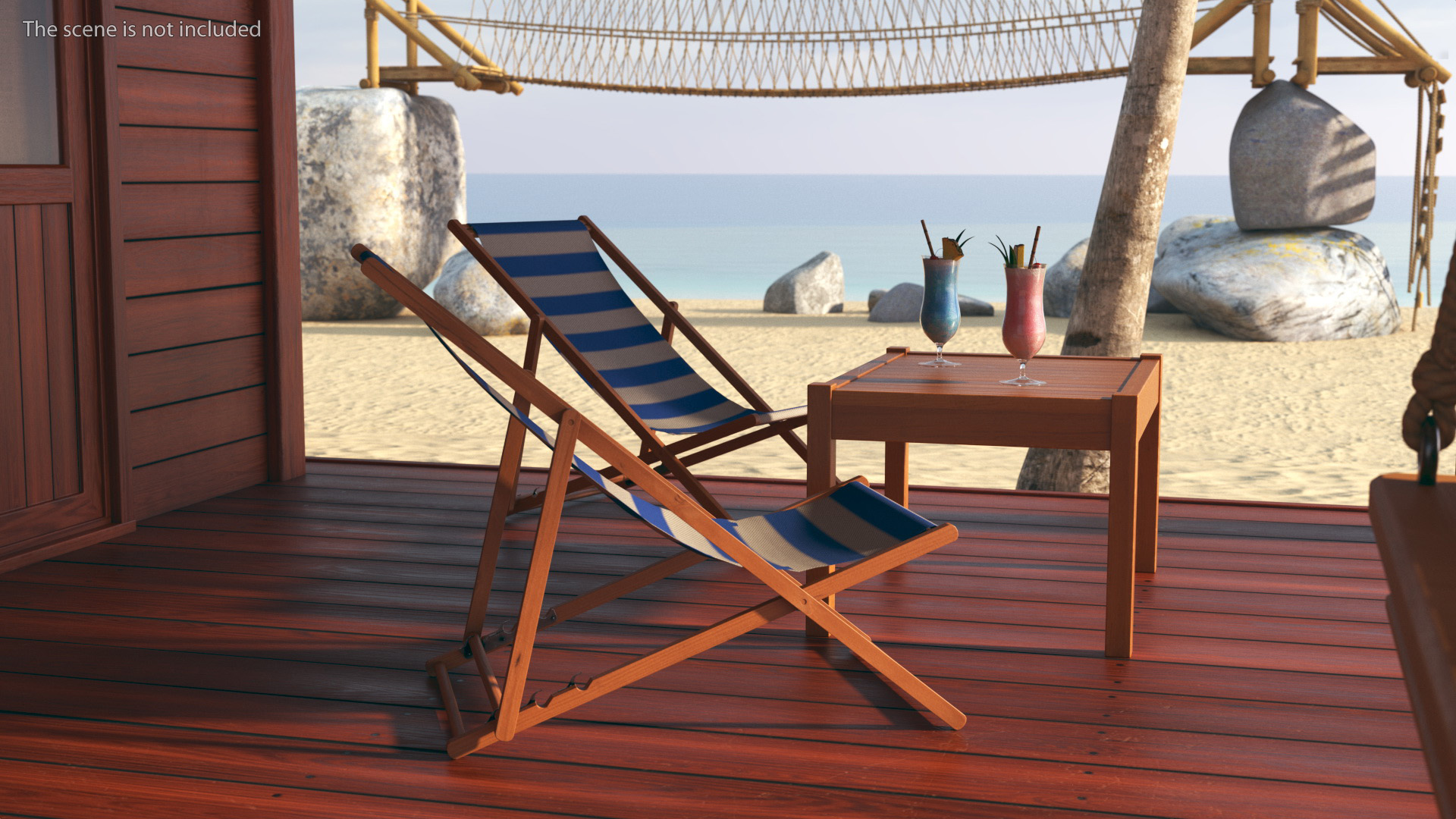 3D model Beach Hut Scene