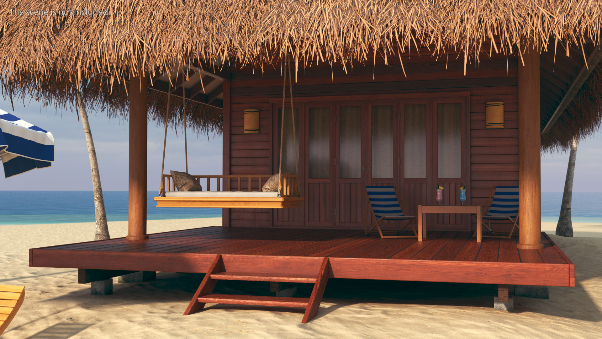 3D model Beach Hut Scene