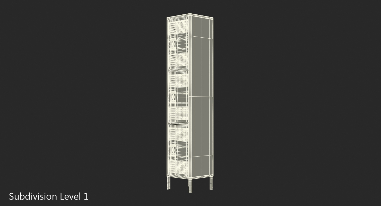 3-Door Steel Locker 3D model