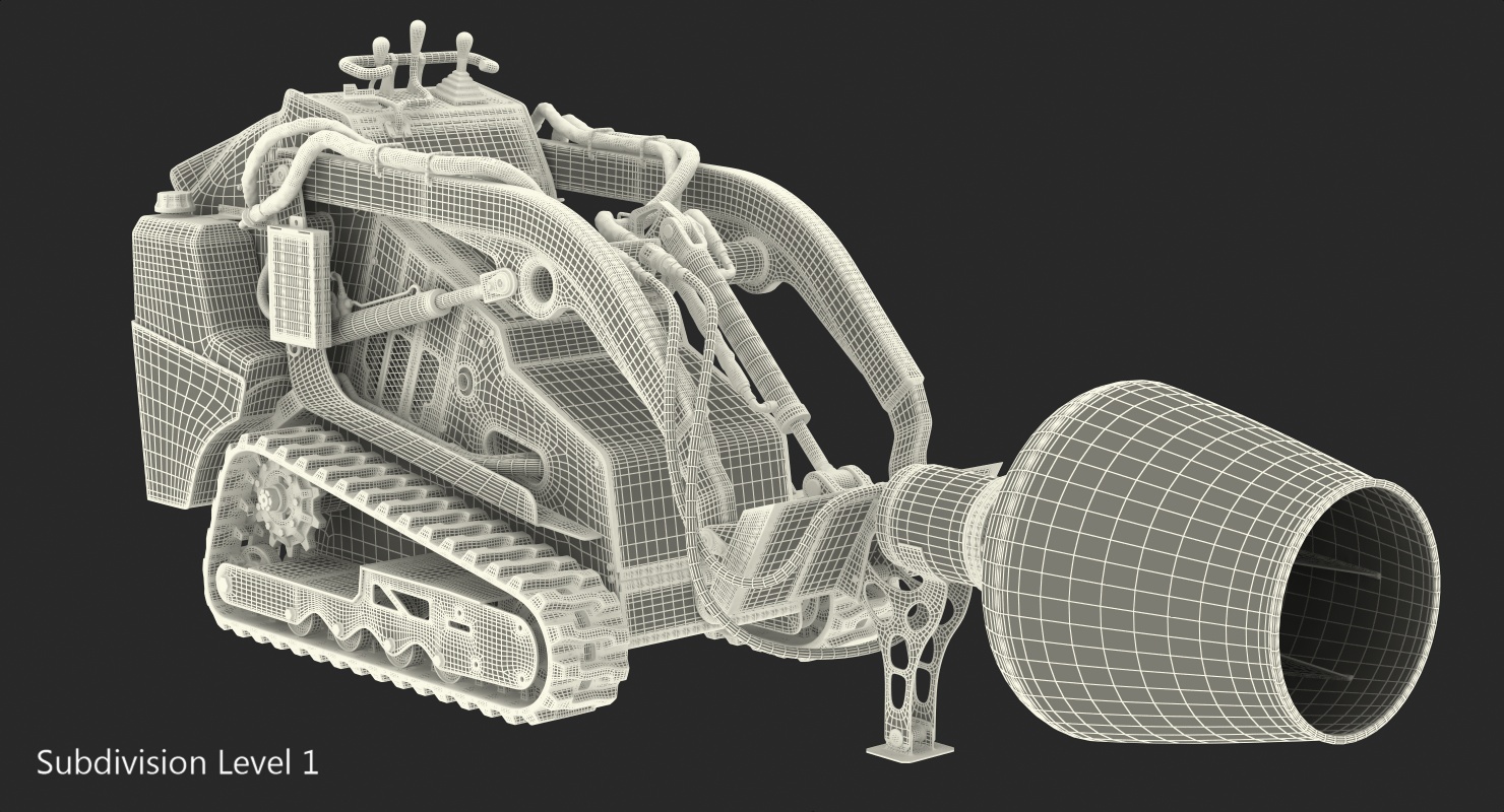 3D Mixer Skid Steer Loader model