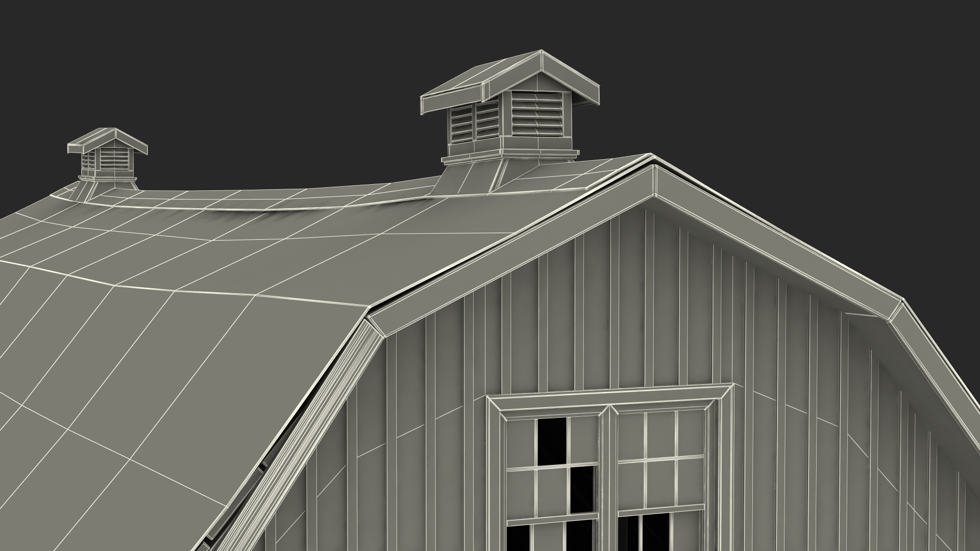 3D model Old Abandoned Wooden Barn