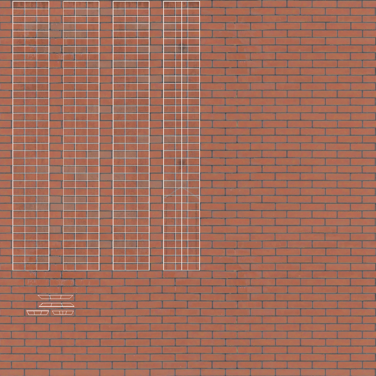 Old Brick Wall and Iron Fence 3D model