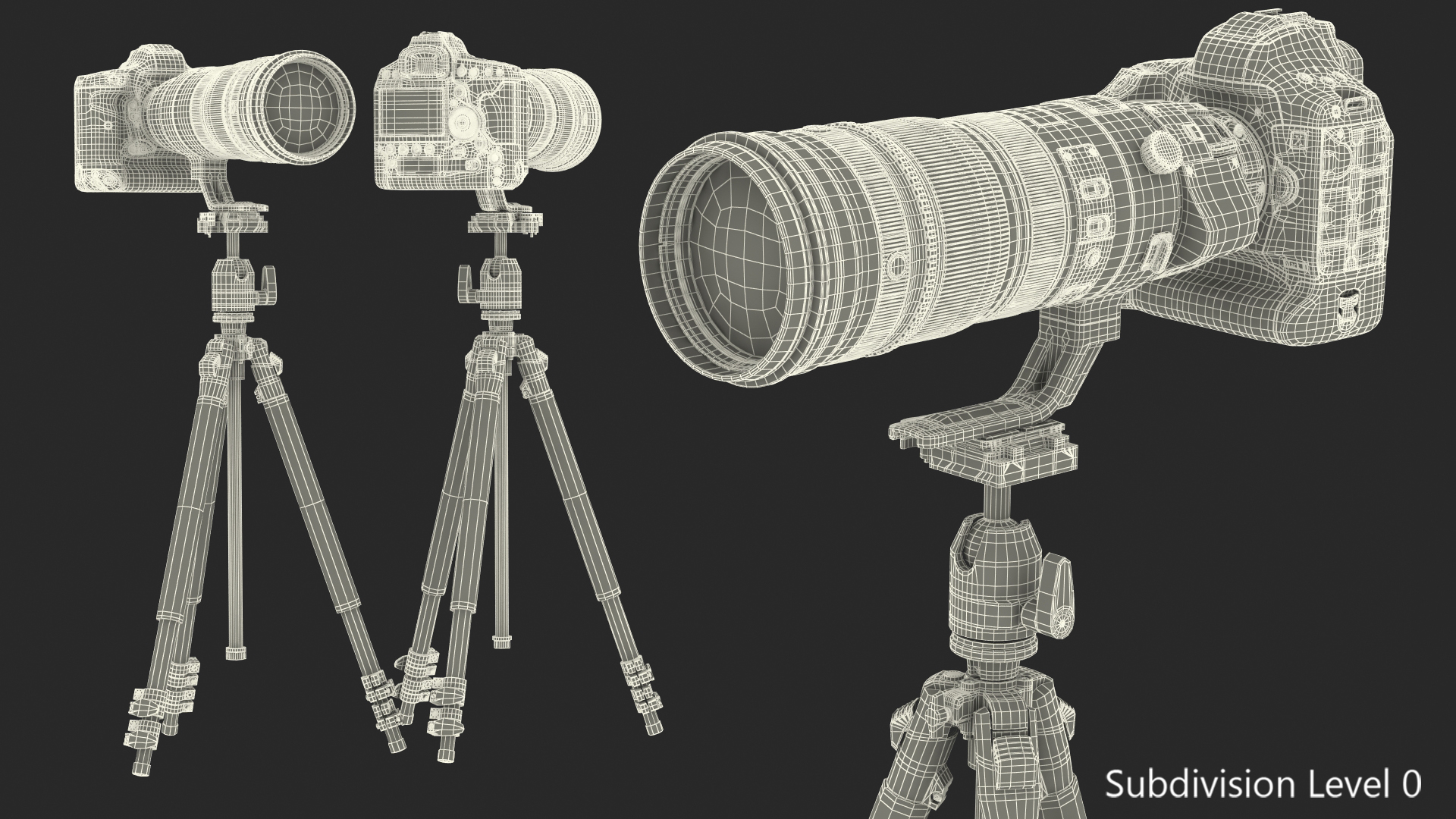 3D Canon EF 200 400mm USM Extender on Tripod