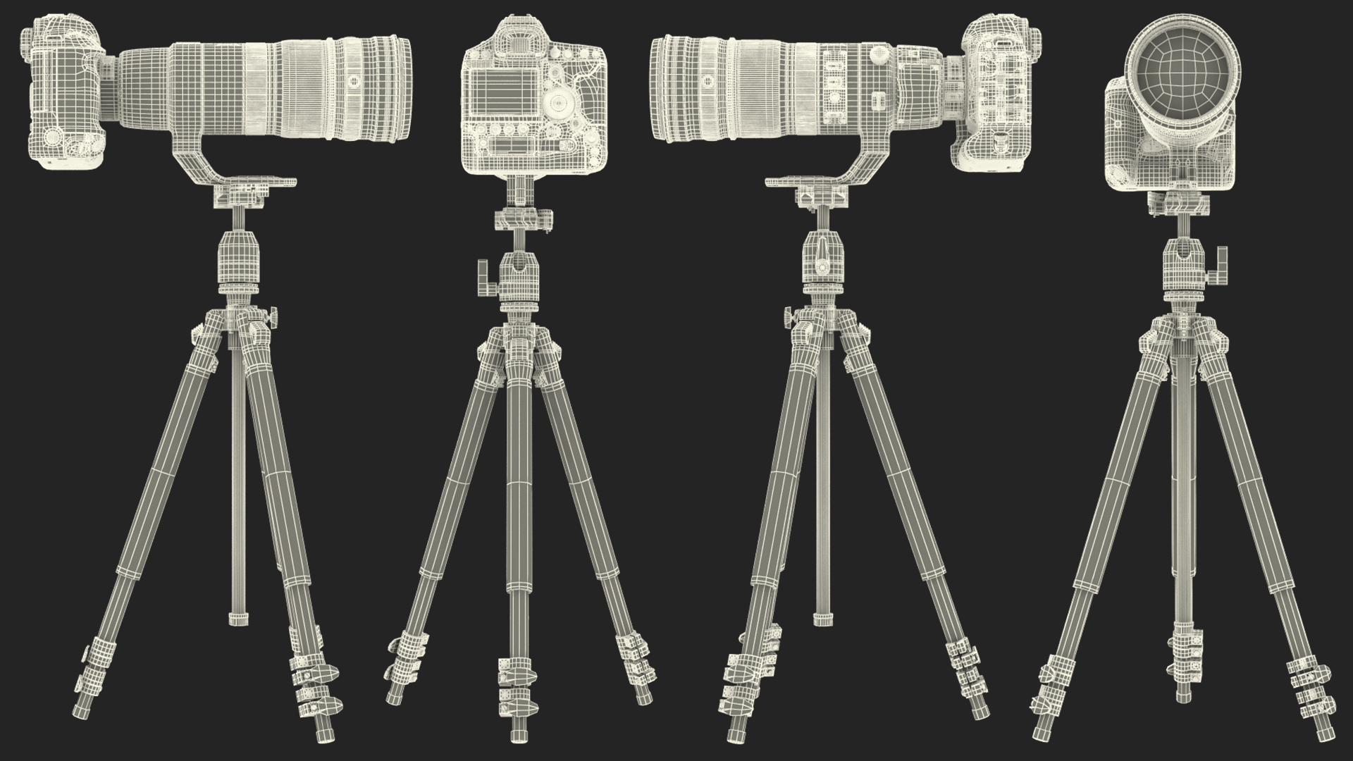 3D Canon EF 200 400mm USM Extender on Tripod