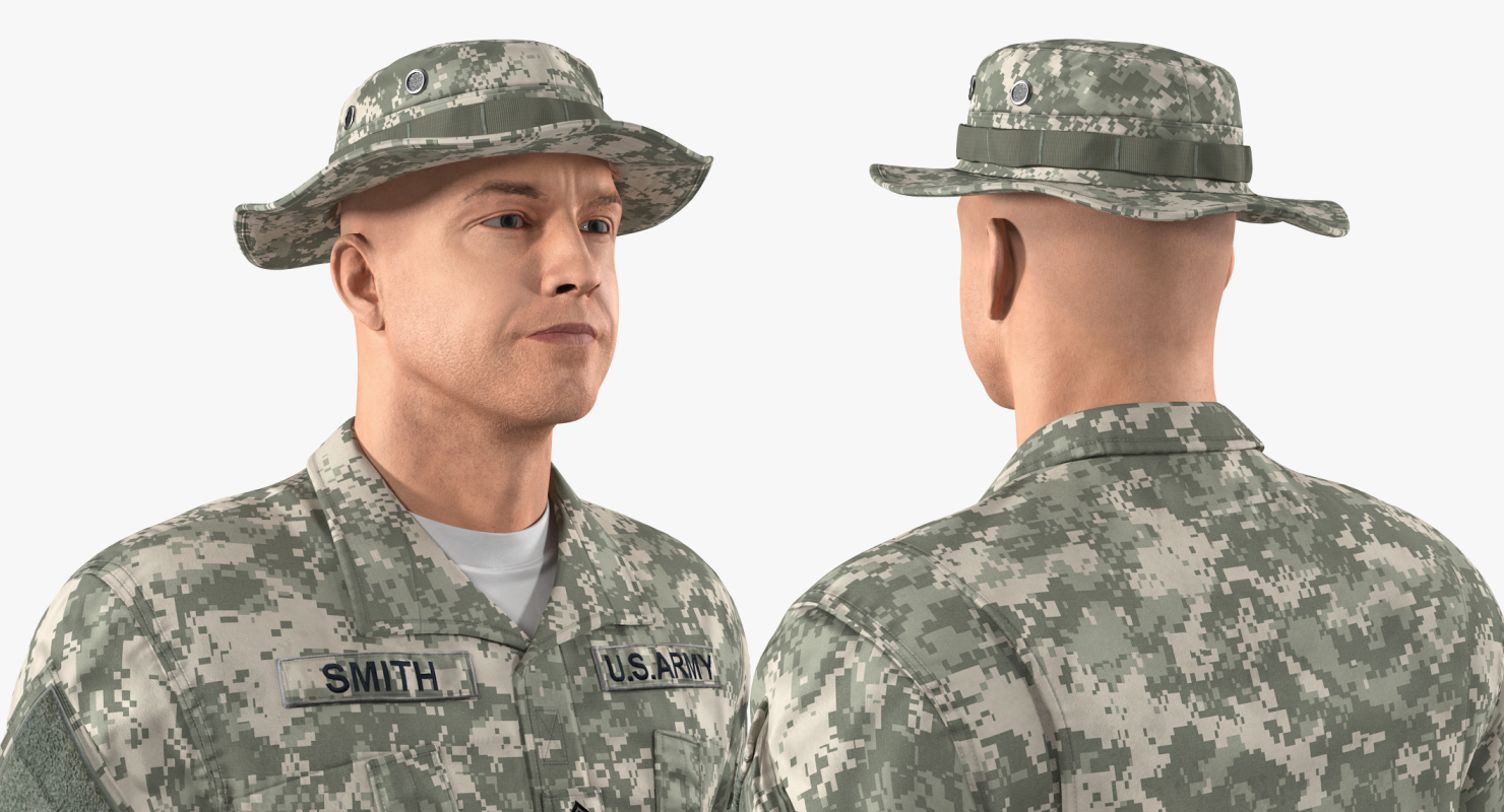 US Army Soldier Combat Uniform Marching 3D model